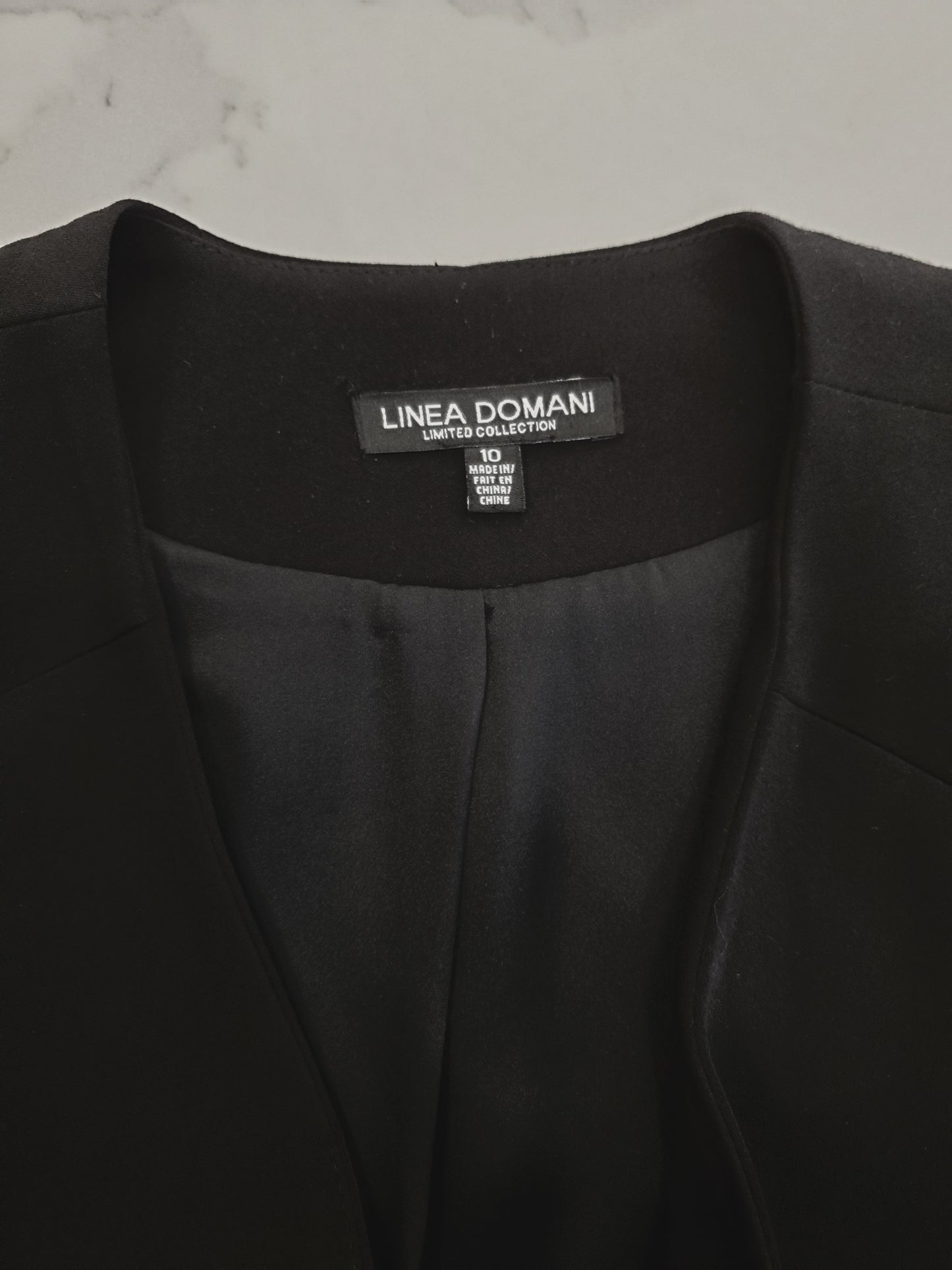 Linea Domani Black Jacket with Zippers Size 10