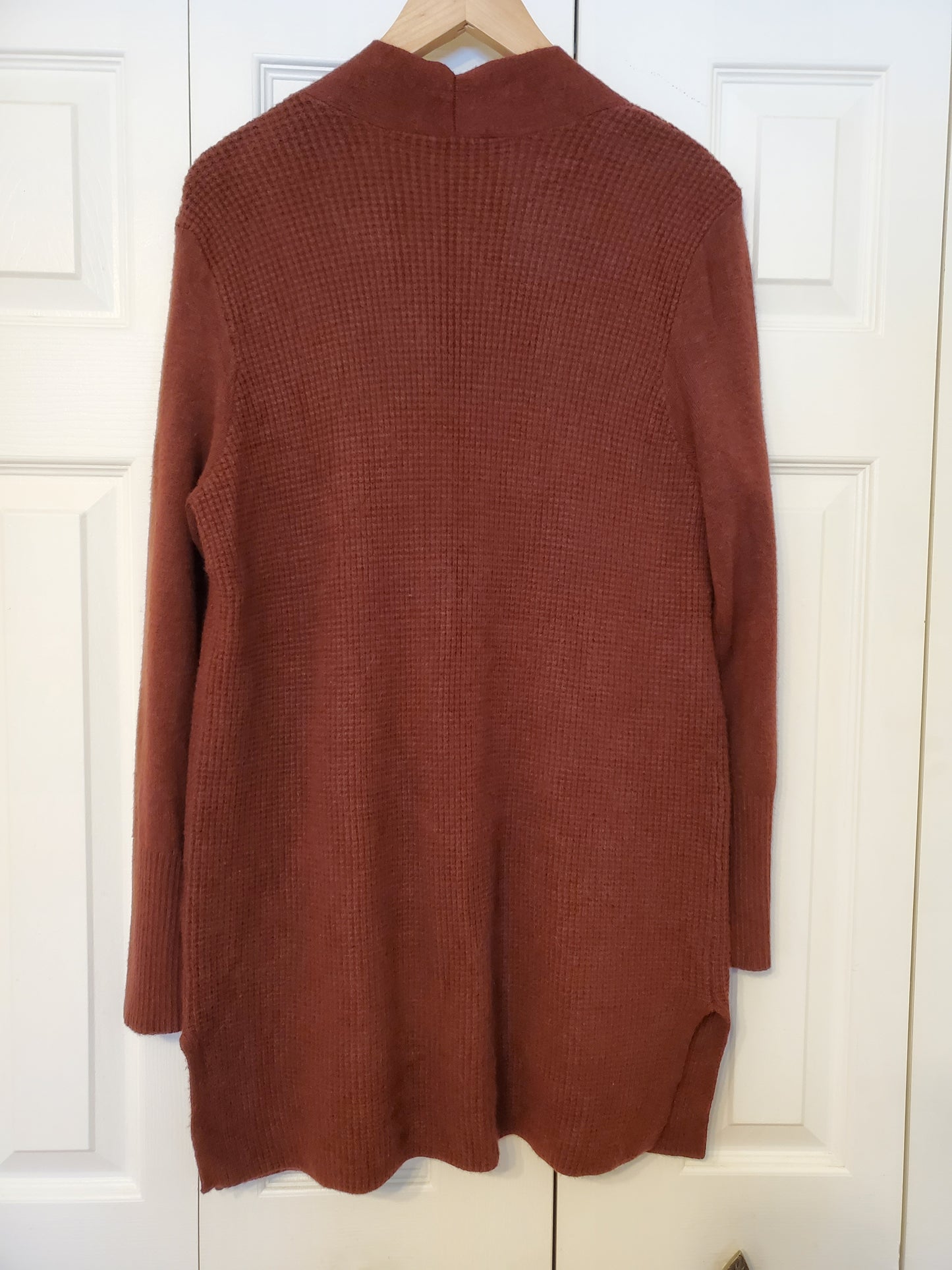 Denver Hayes Cozy Waffle Fitted Open Cardigan Preloved