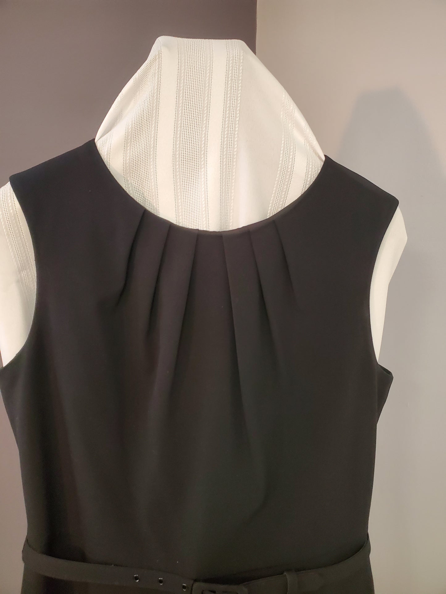 Fringed Shawl with Metallic Threading and 9 & Co Black Cocktail Dress Size 14