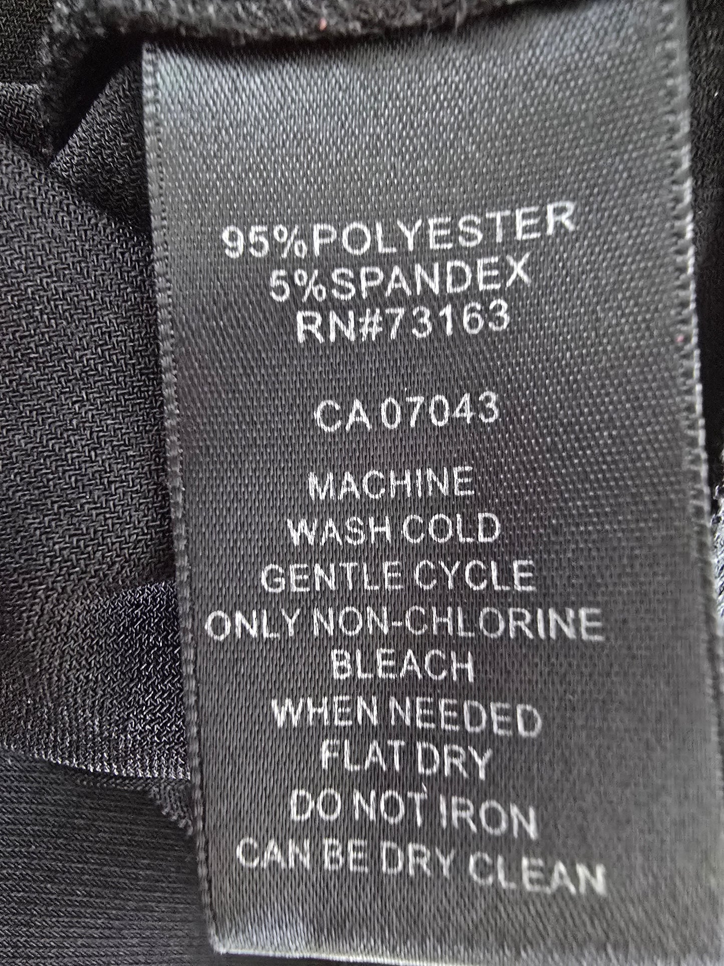 Spense Black Ruffle Black Dress Size Large Preloved