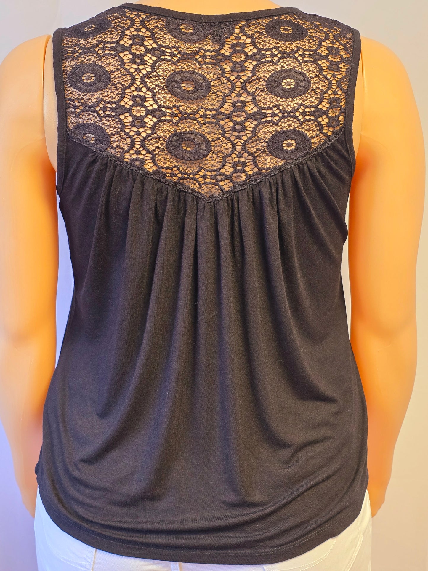 Storm Los Angeles Large Black Shirt with Lace Preloved