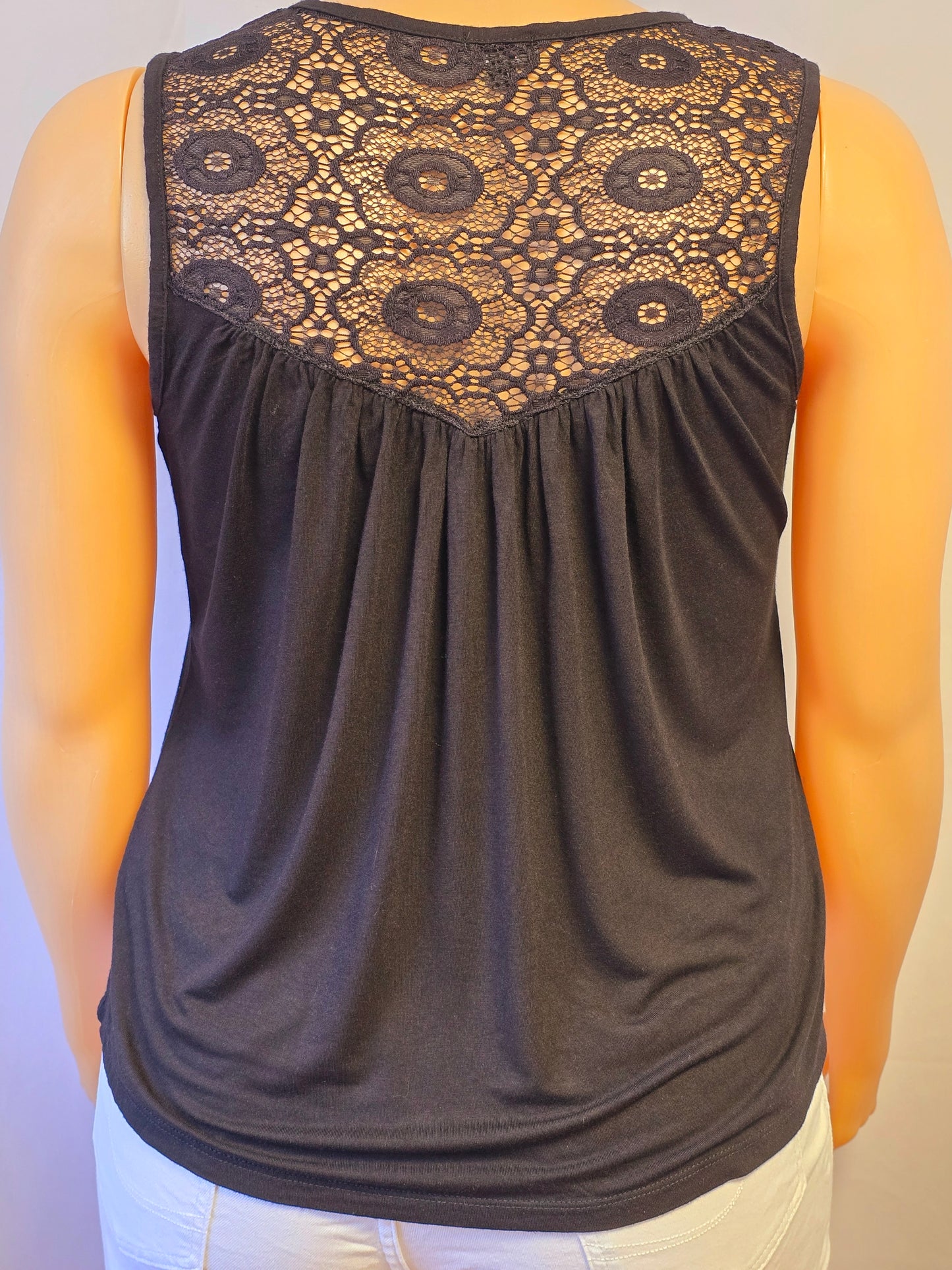 Storm Los Angeles Large Black Shirt with Lace Preloved