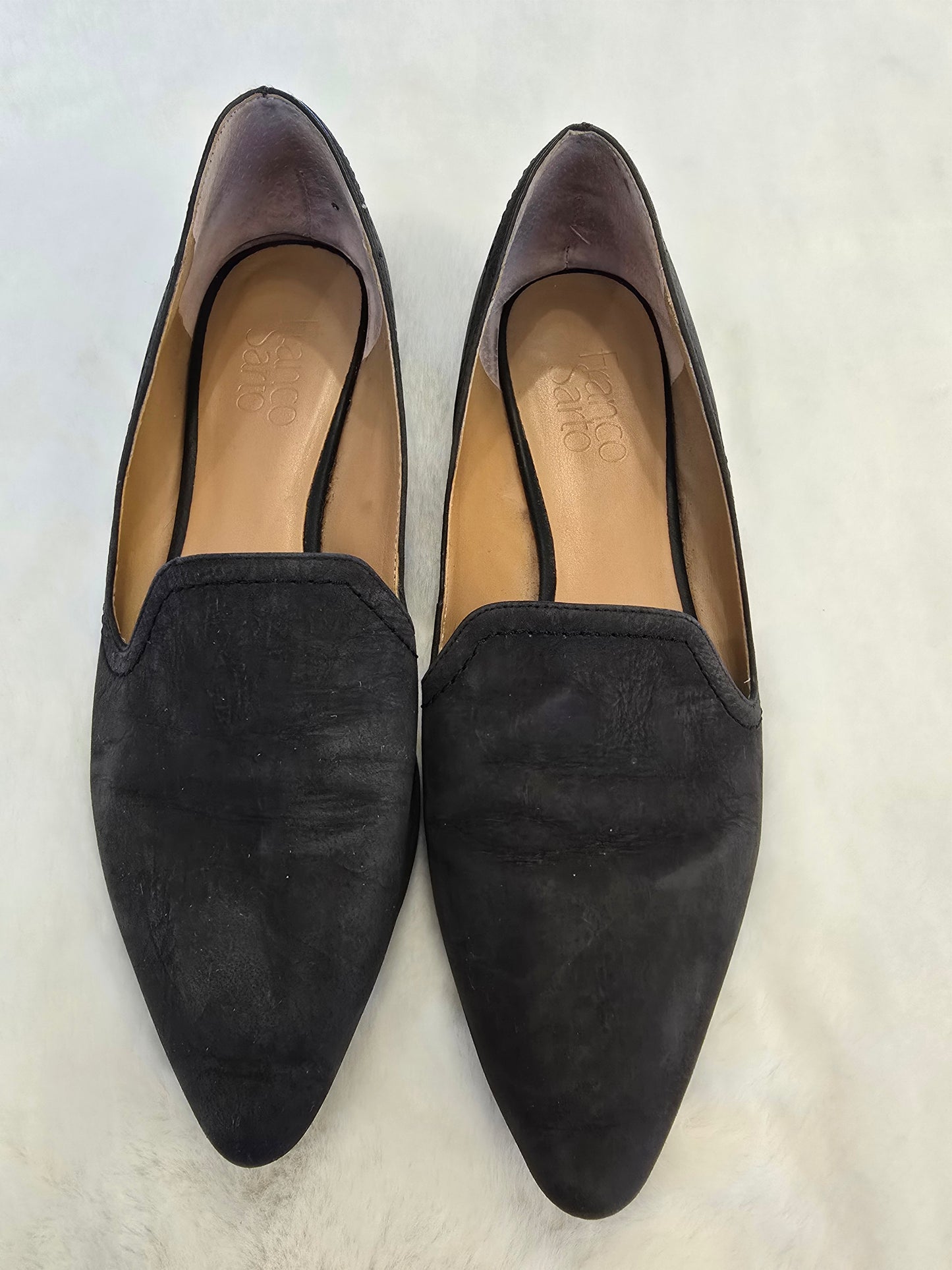 Franco Sarto Grey Suede Size 7 Slides Preloved