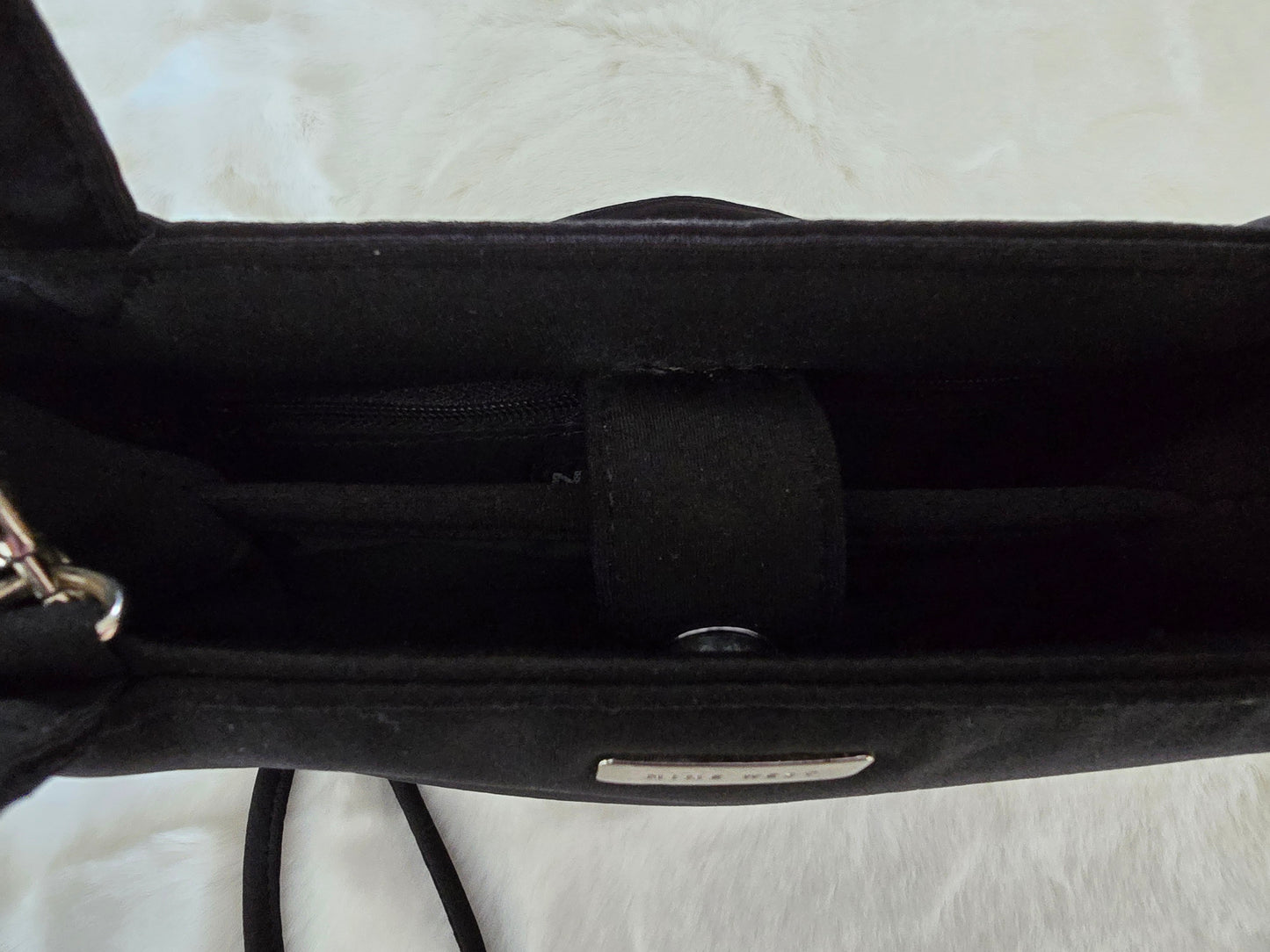 Nine West Black Fabric Mini Handbag with Shoulder Strap Preloved