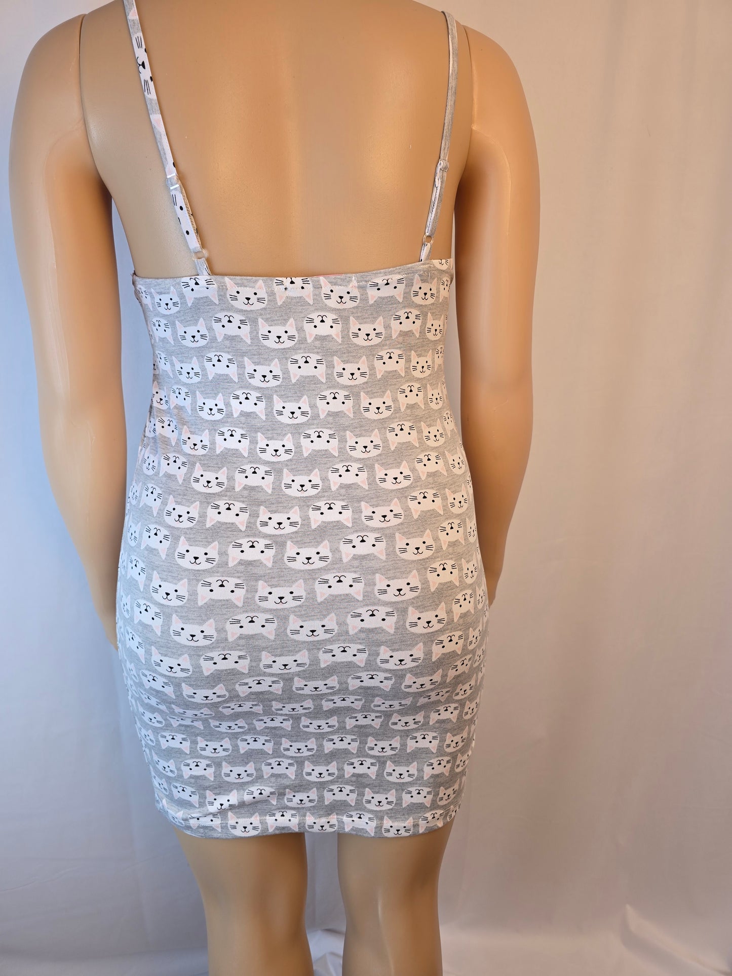 Pillow Talk Cat Theme 2 Piece Nightgown and Robe XL New With Tags