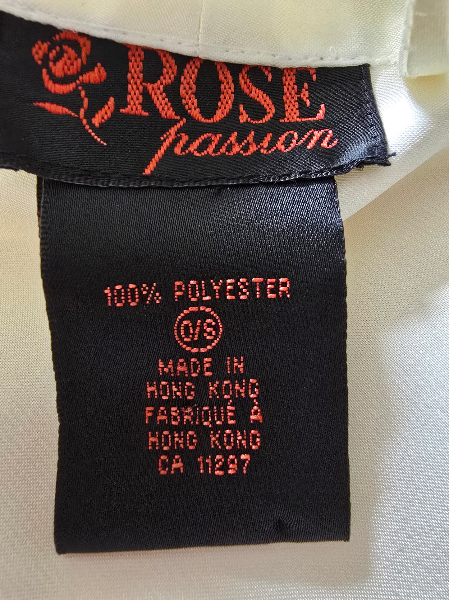 Rose Passion Slip Nightgown Medium and Rose Passion Robe One Size Cream Colour Preloved