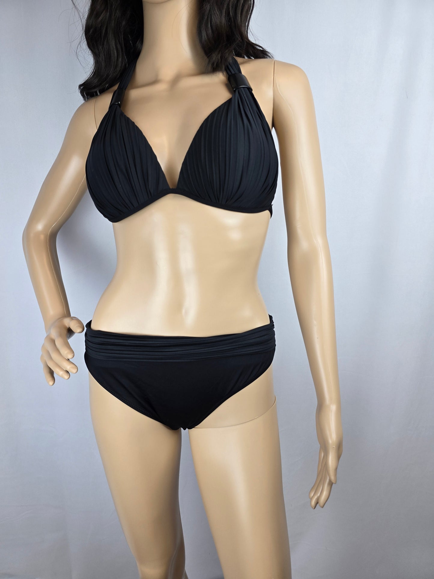 Balneaire Paris Black XL Bikini Top and Bottom Preloved