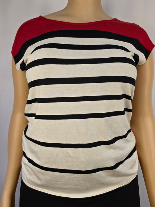 Ricki's Red, Black, White T-Shirt Large. Preloved.