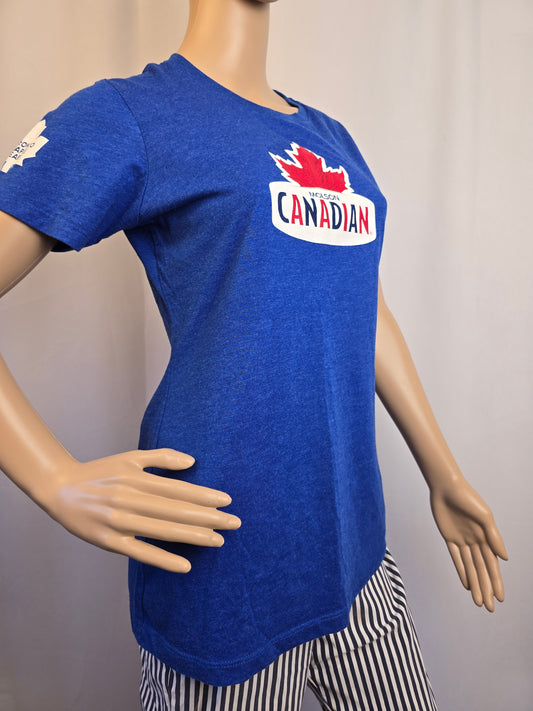 Molson Canadian / Toronto Maple Leafs Level Wear T-Shirt Large Preloved