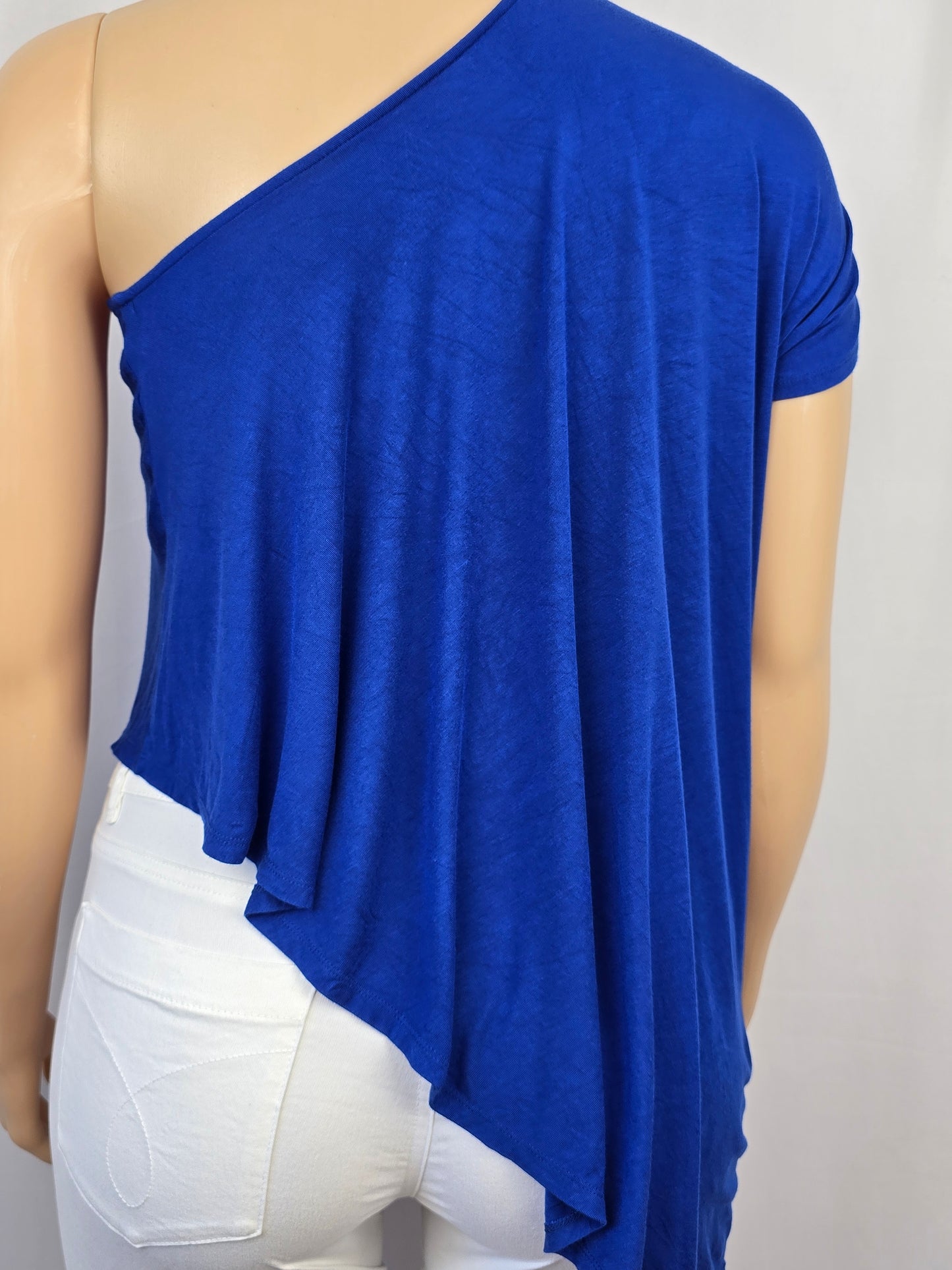 LNBF Lifestyle Collection Royal Blue XL One Shoulder Top Preloved