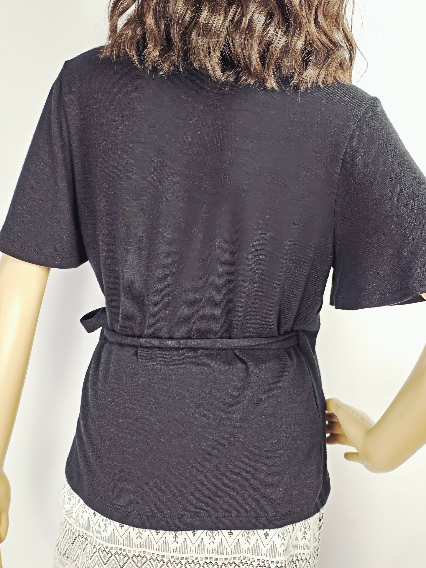 Gap Short Sleeved Wrap Sweater Top Medium Preloved