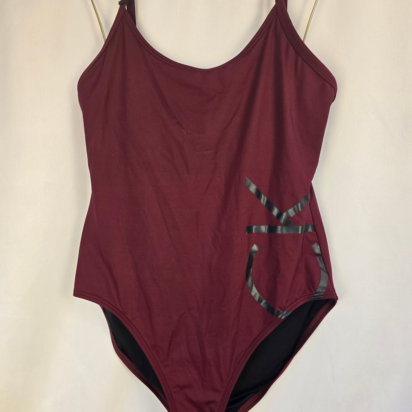 Calvin Klein Bathing Suit Burgundy Preloved Size 12