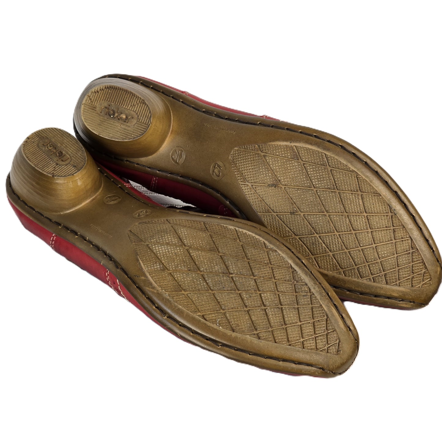Rieker Red Leather Shoe Size 42 Preloved