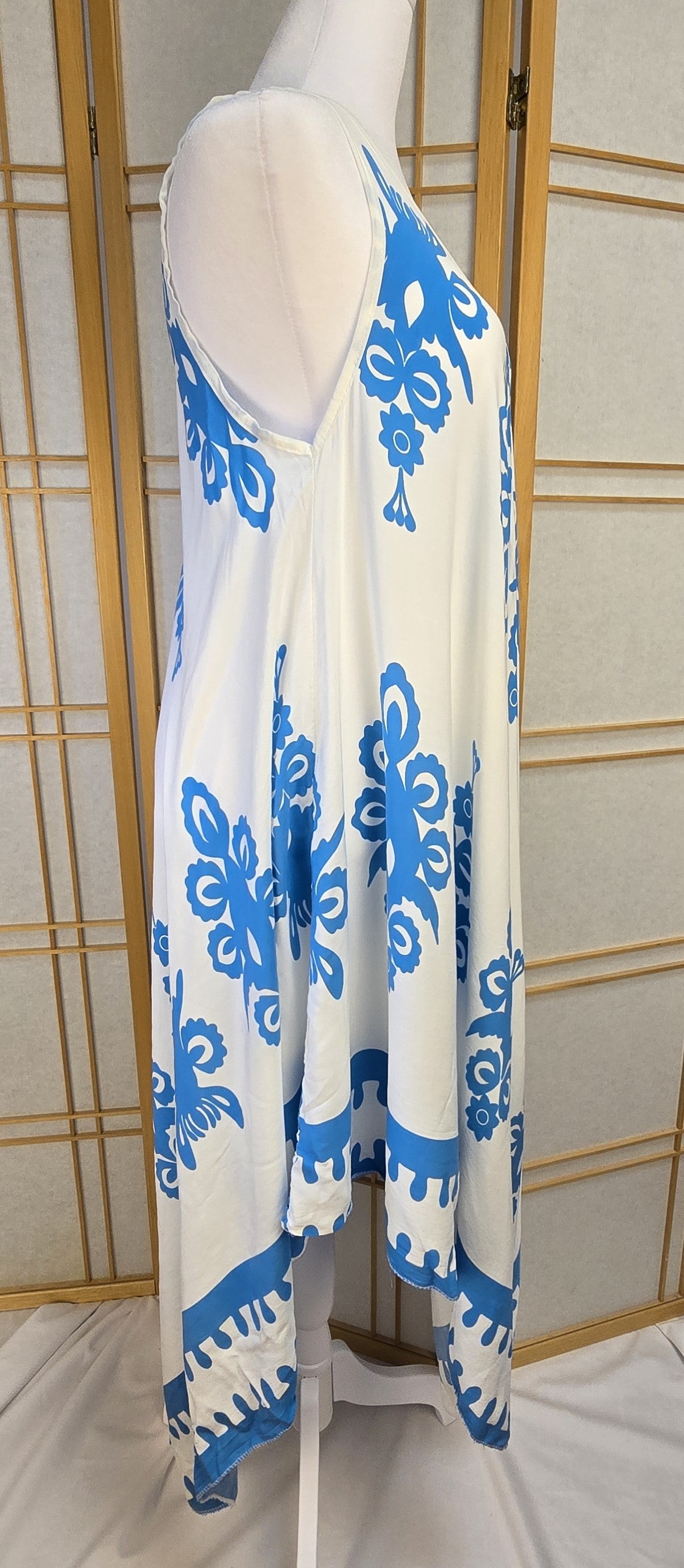 Beyond Capri White Aqua Dress/Cover-Up XL