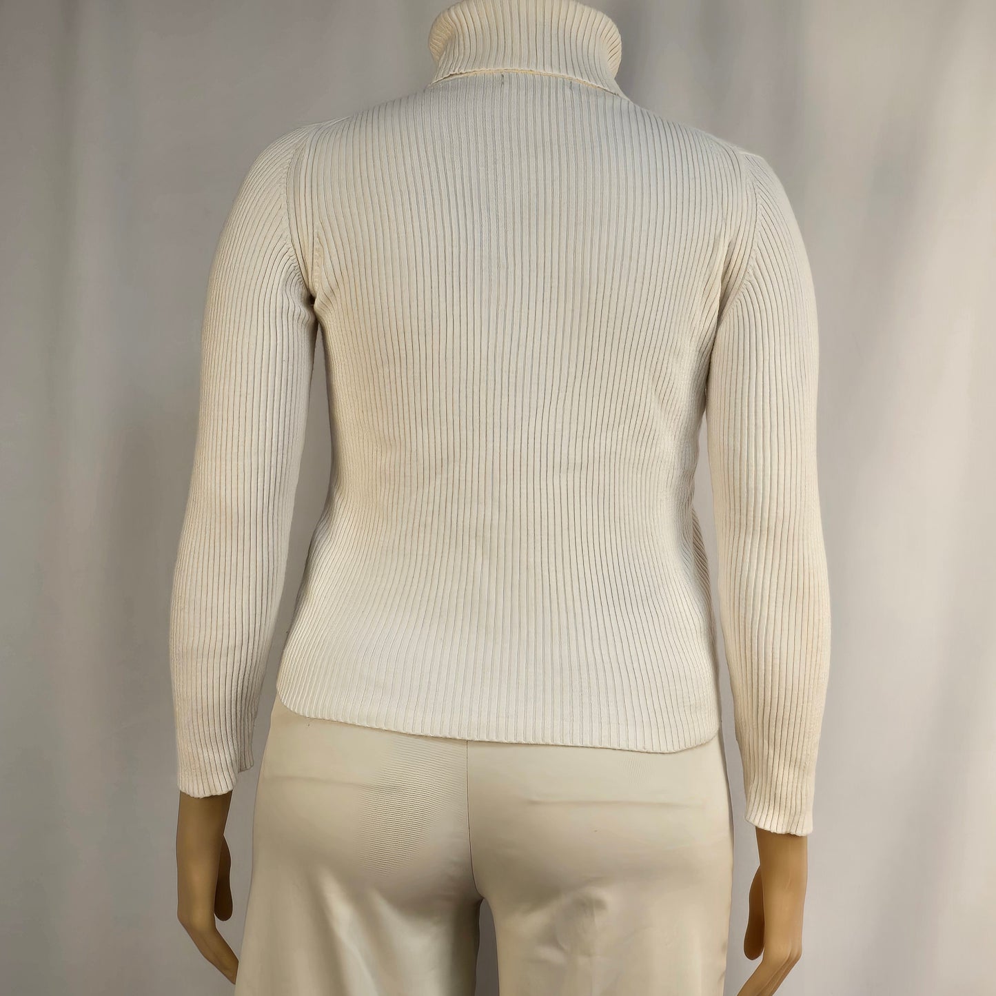 Banana Republic Medium Turtle Necks Cream and Tan (2) Preloved