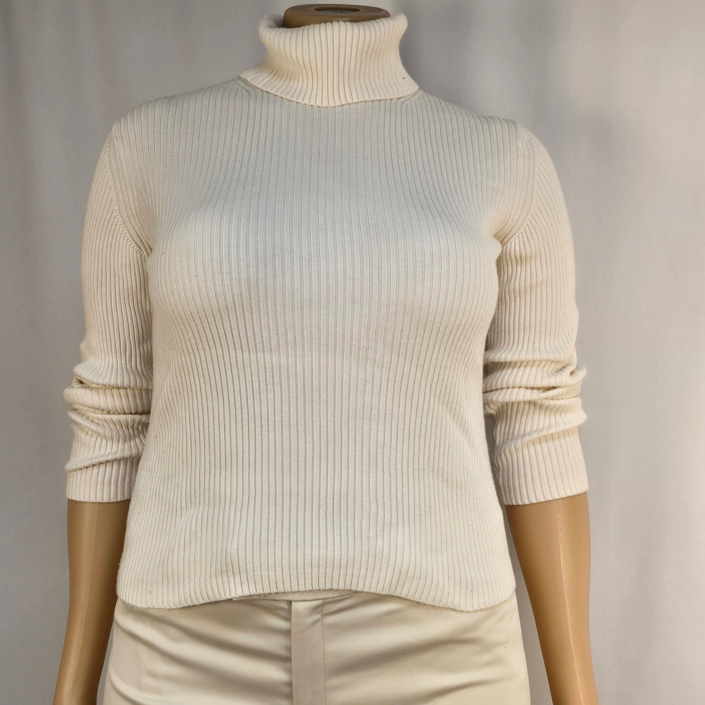 Banana Republic Medium Turtle Necks Cream and Tan (2) Preloved
