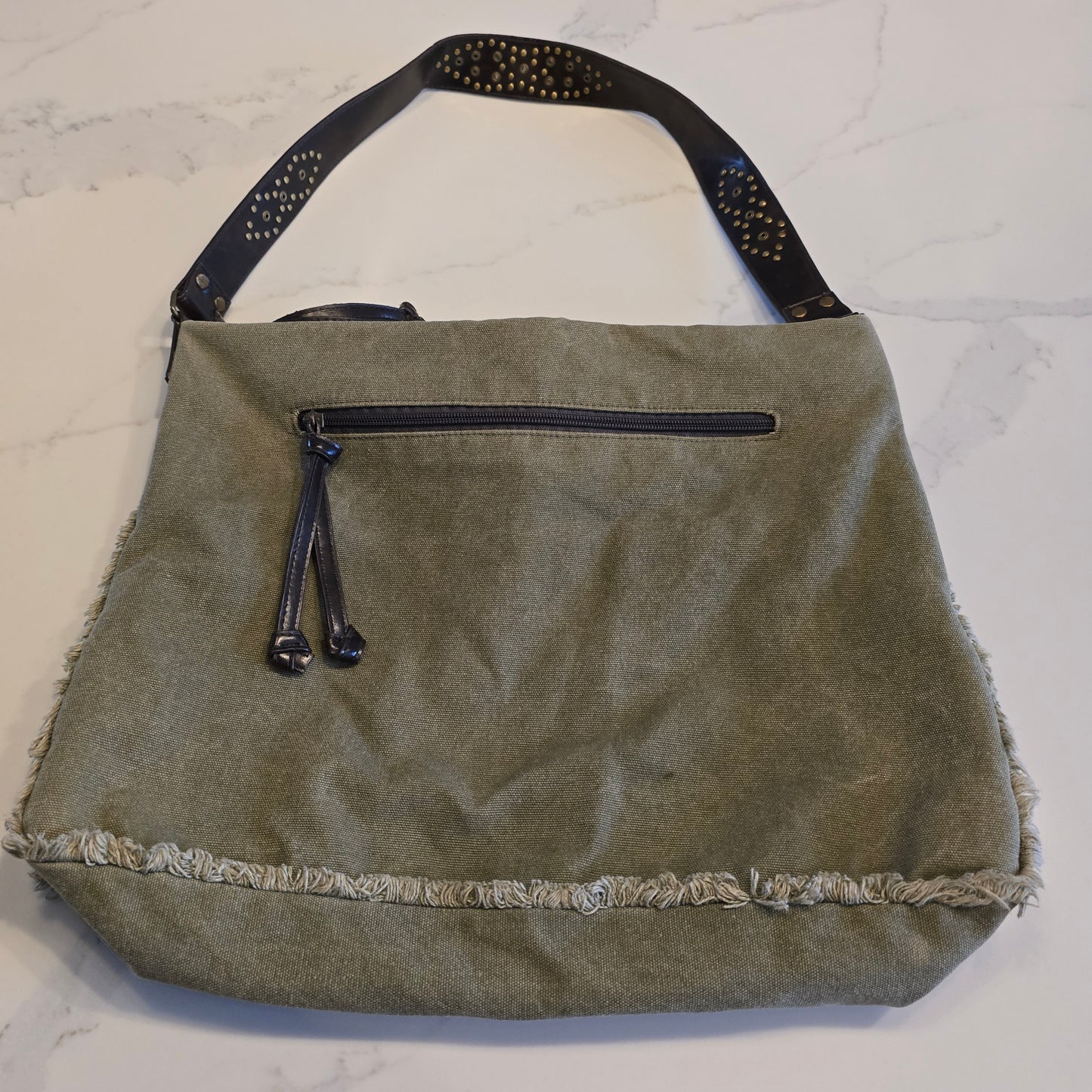 Nevada Olive Colour Canvas Purse Preloved