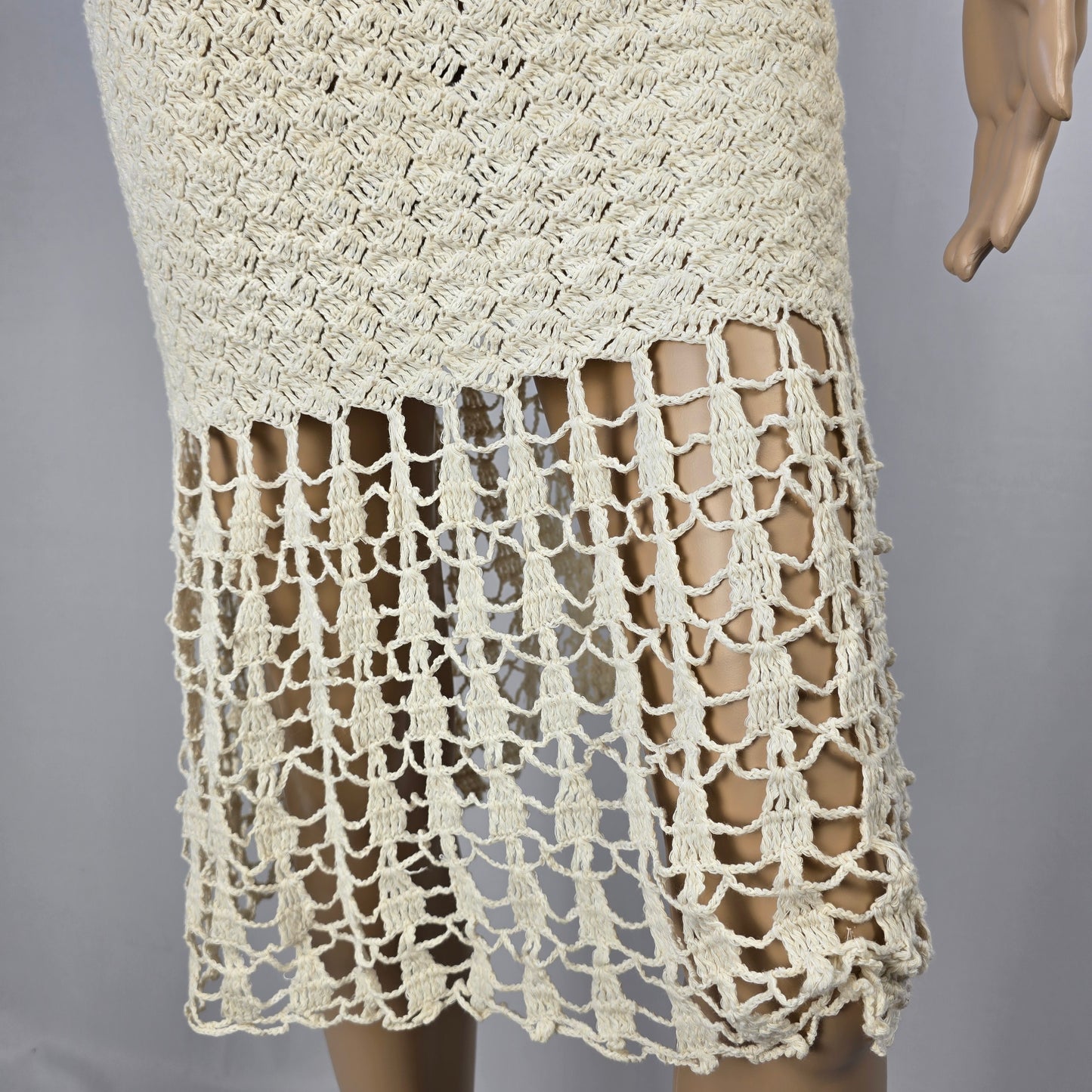 Ivory Crochet Cover Up Approx Small Preloved