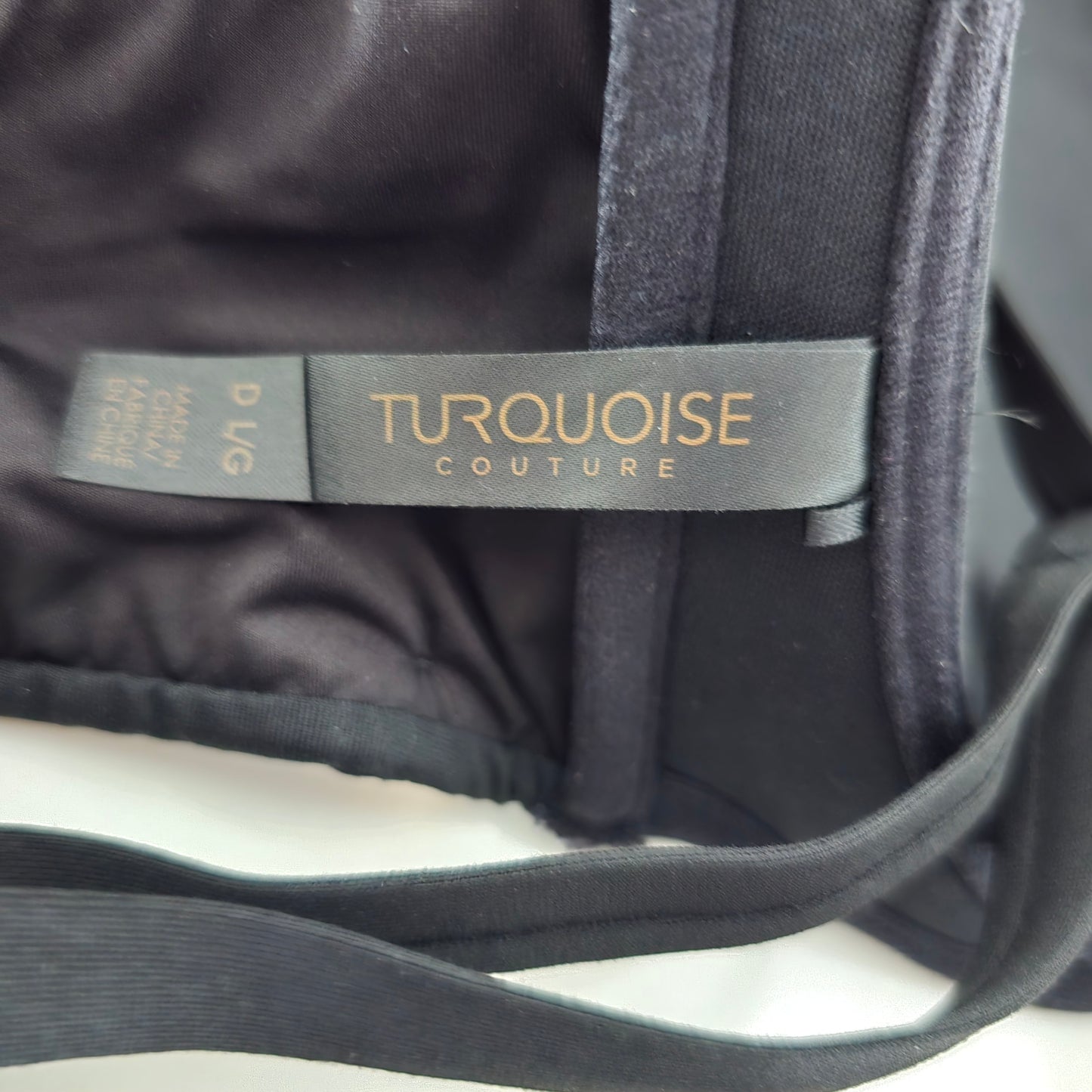 Turquoise Couture Bikini Top Large Preloved