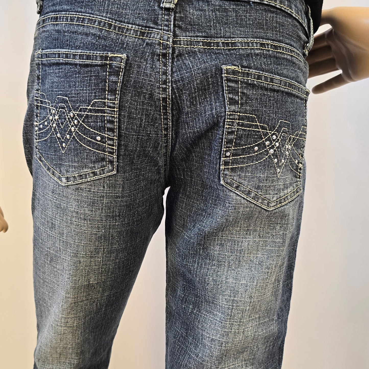 Apollo Blue Jeans with Shark Cut Leg Size 7/8 Preloved