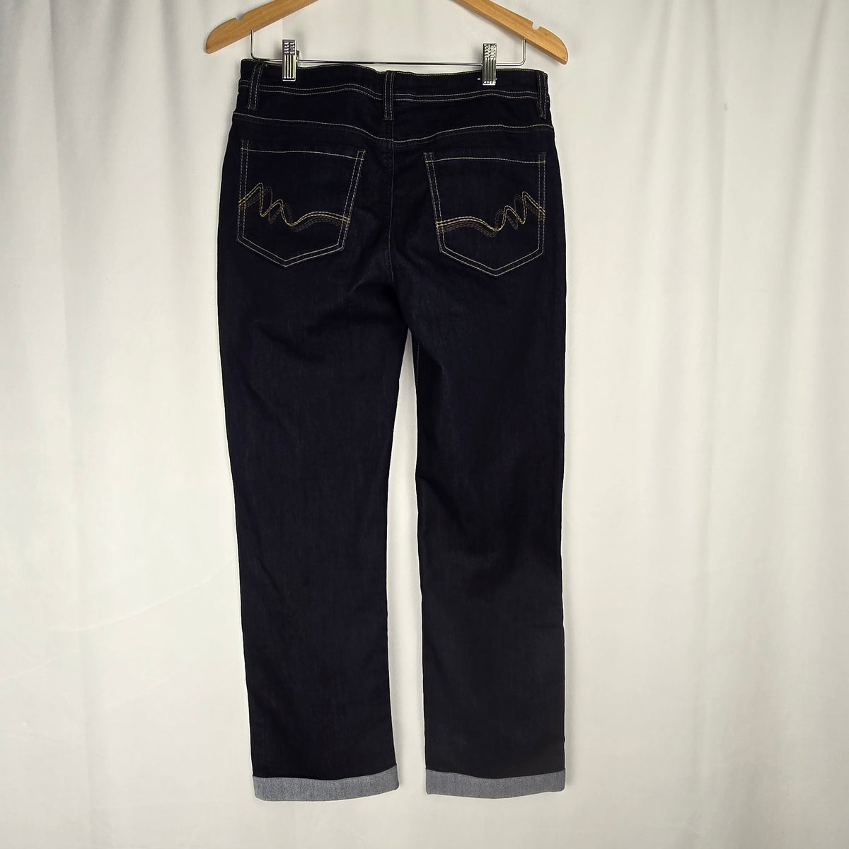 Santana Convertible Straight Leg Jeans | Dark Wash | Size 10x32