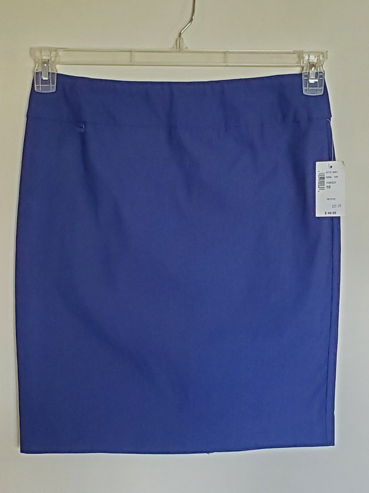 Cleo Petites Blue Pencil Skirt Size 10 New With Tags