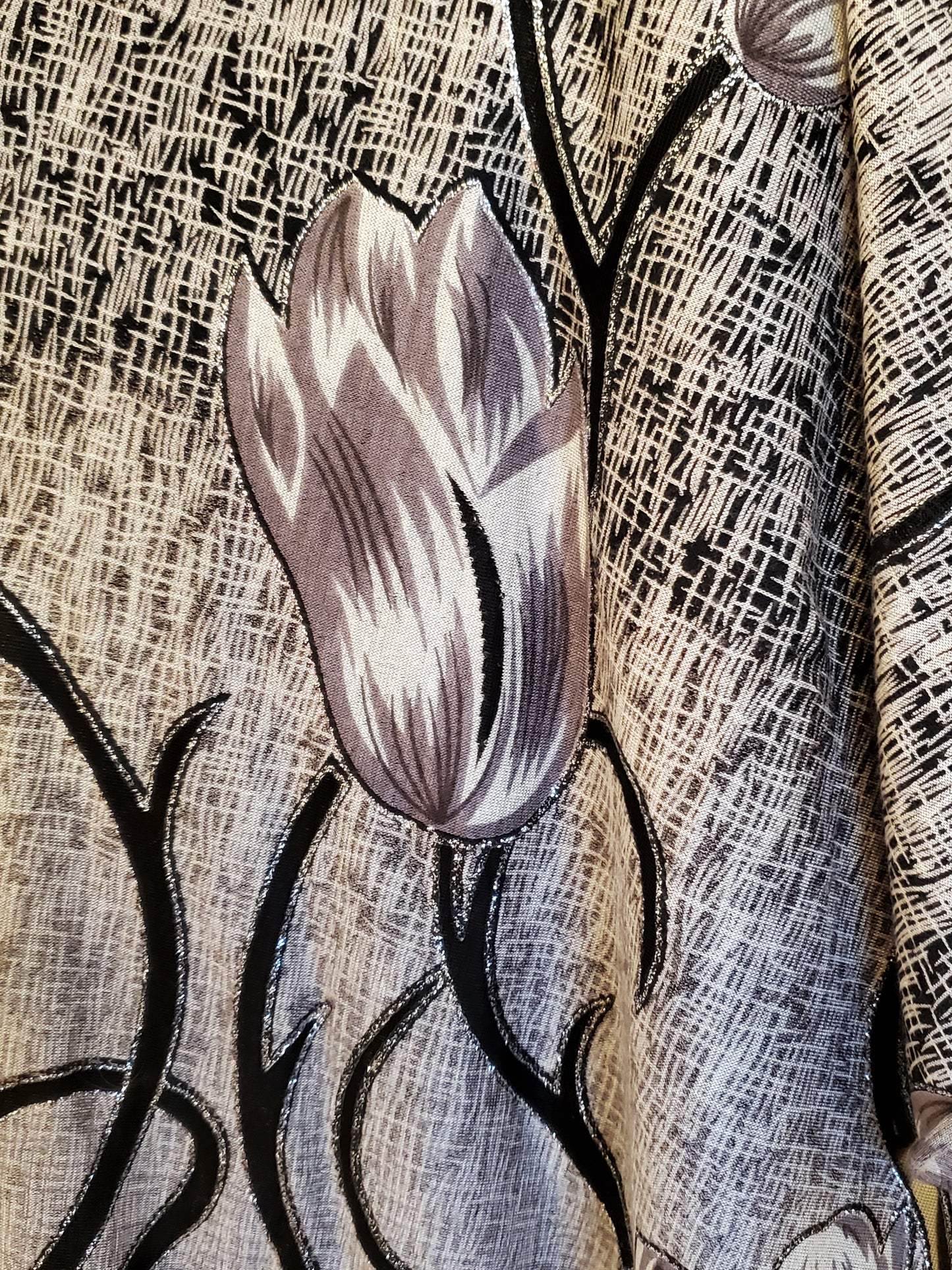 Shawl with Metallic Threading Preloved