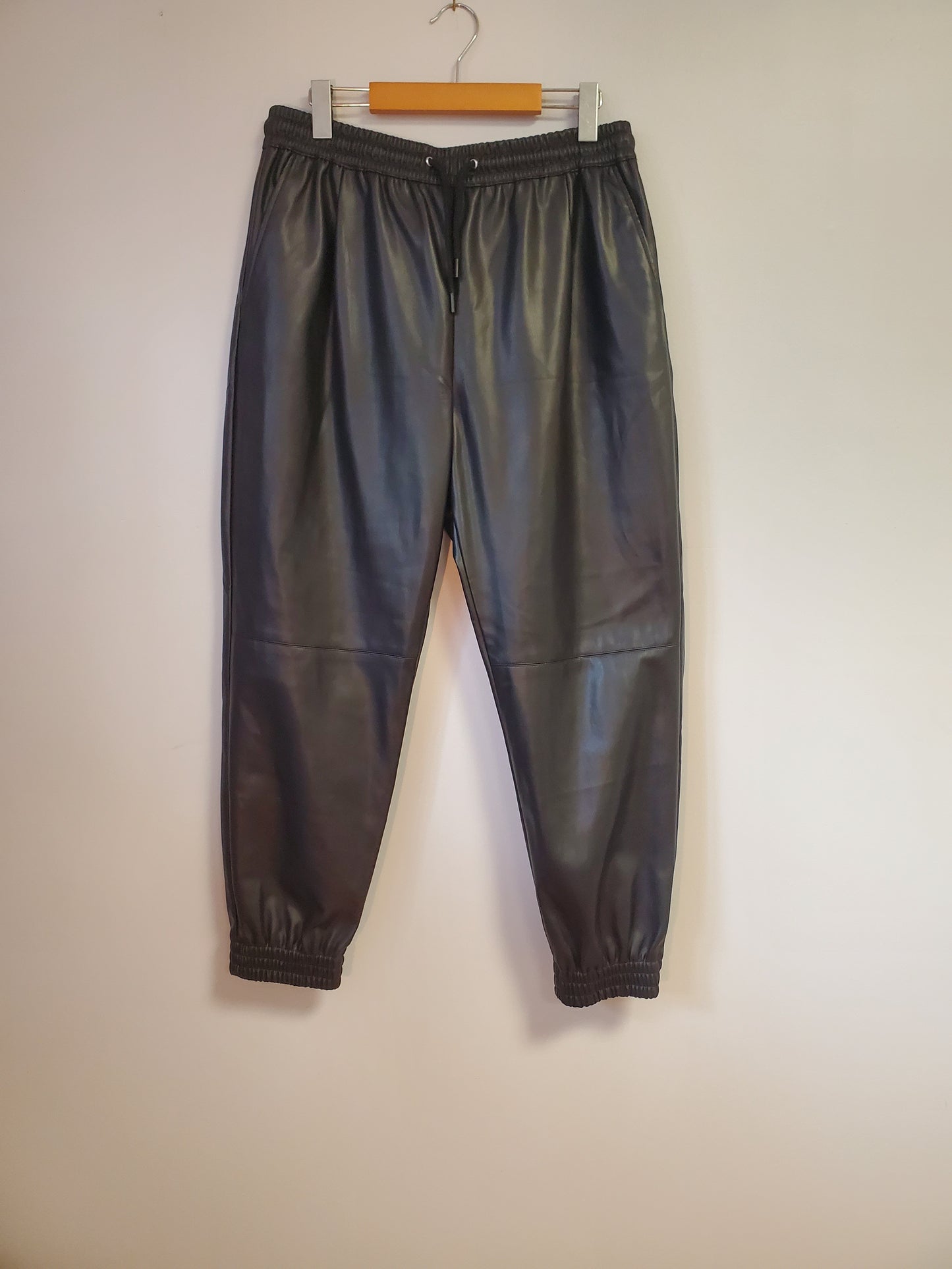 Zara Faux Leather Joggers Large Preloved