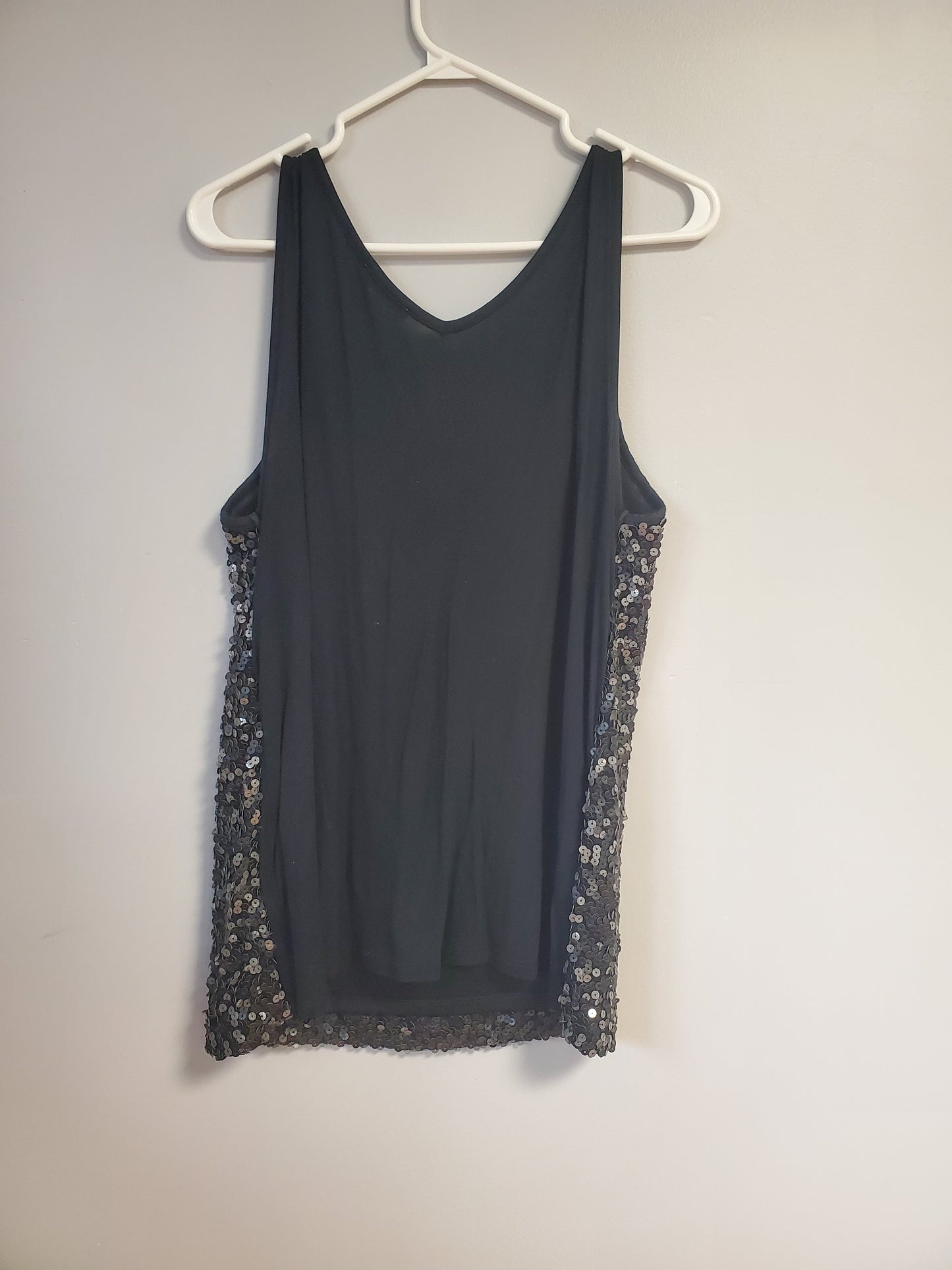 Ricki's Sequin Tank Top - Sparkle Front Large