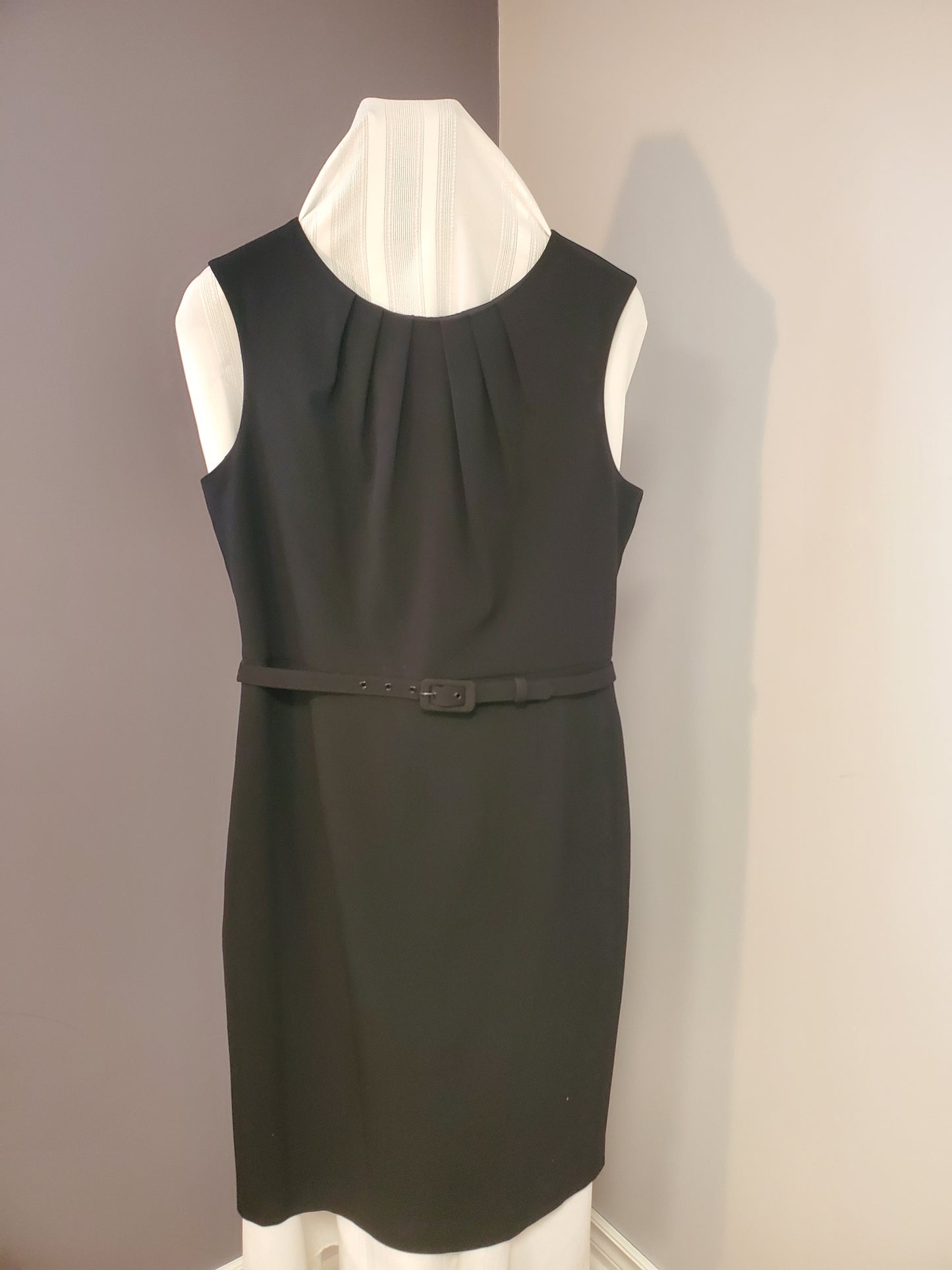 Fringed Shawl with Metallic Threading and 9 & Co Black Cocktail Dress Size 14