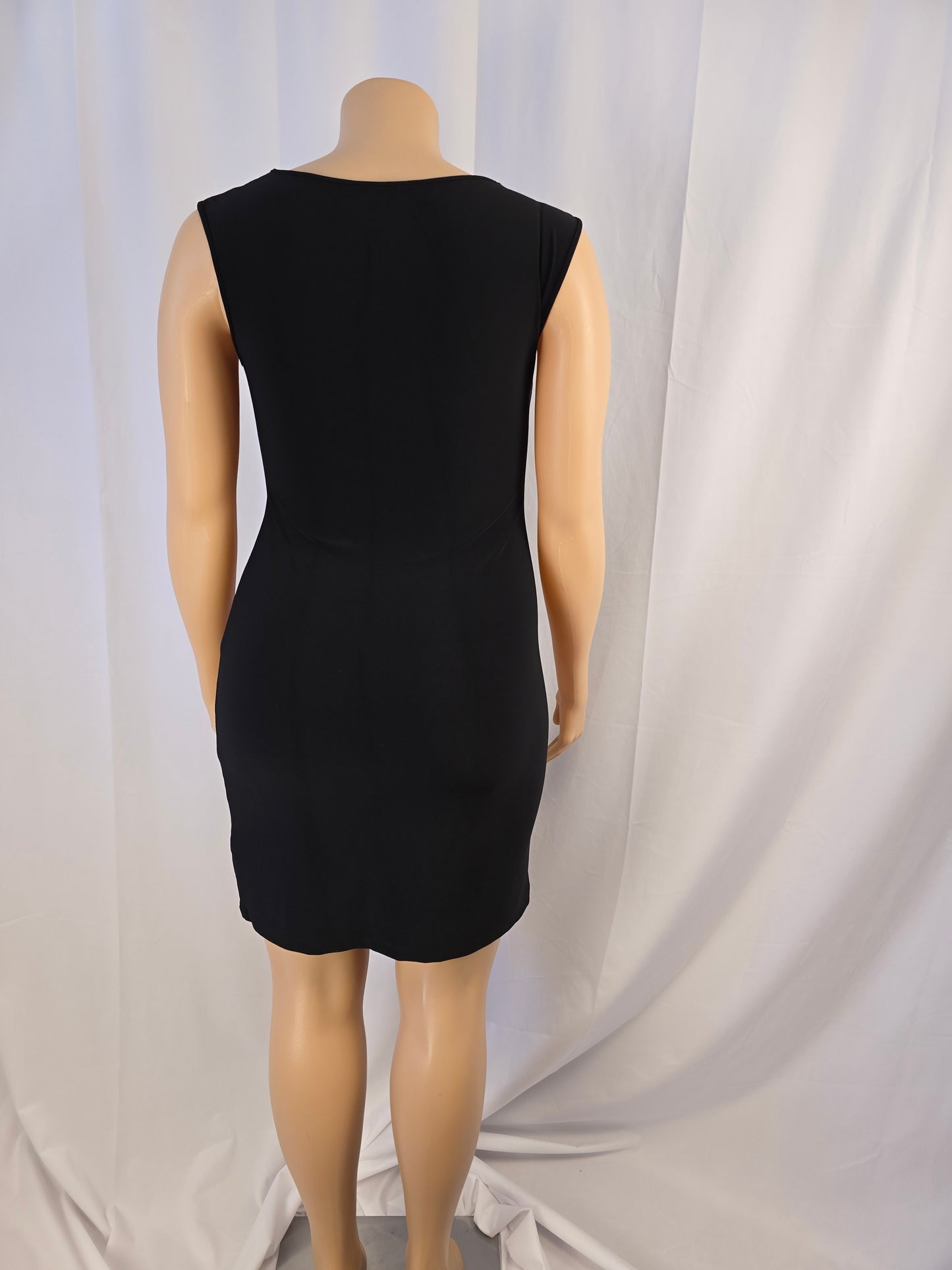 Spense Black Ruffle Black Dress Size Large Preloved