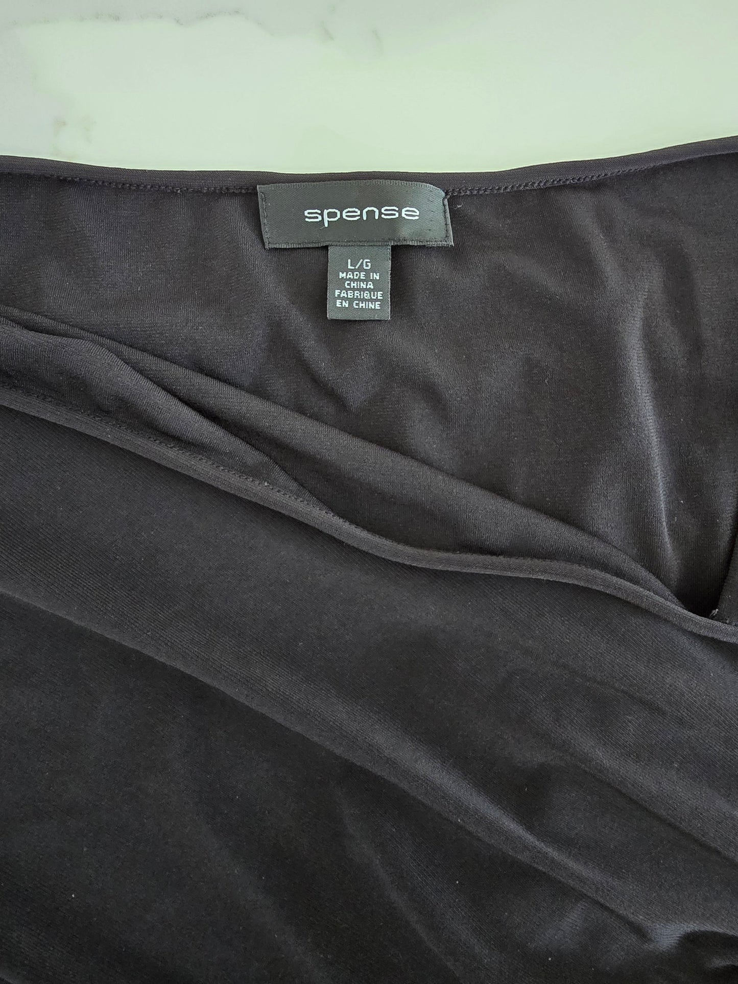 Spense Black Ruffle Black Dress Size Large Preloved