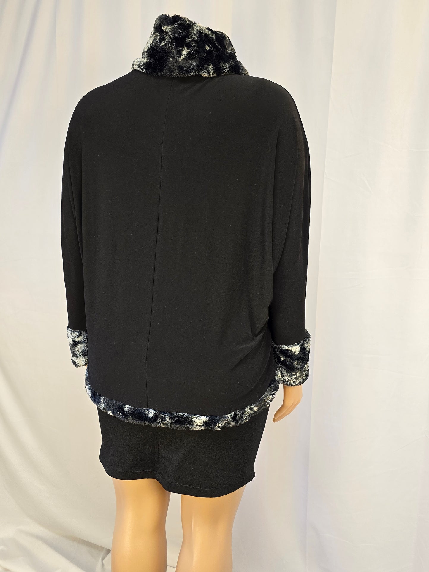 Joseph Ribkoff Faux Fur Sweater Large Size 14 Preloved