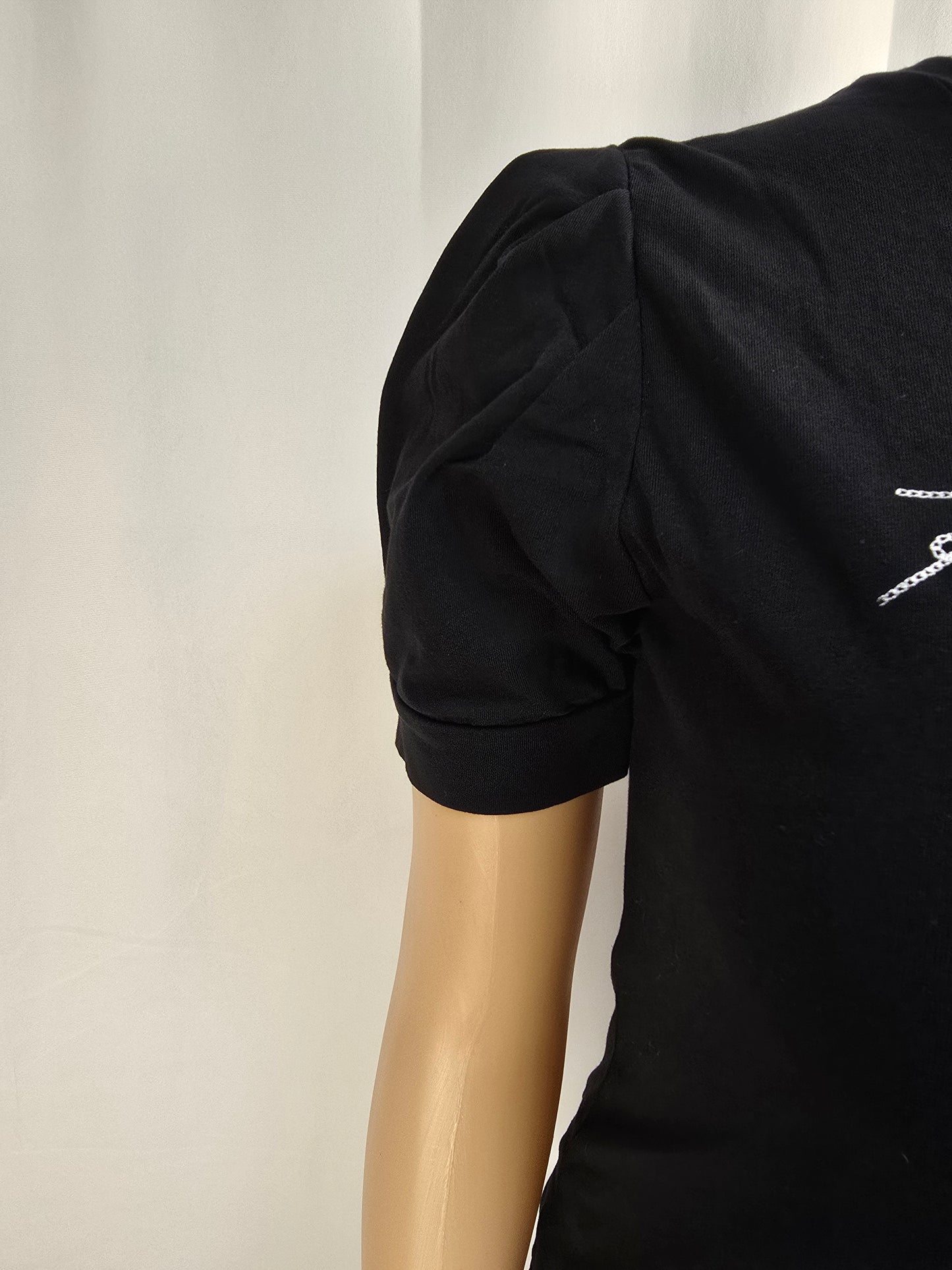 Karl Lagerfeld T-Shirt Puff Sleeves XL Preloved