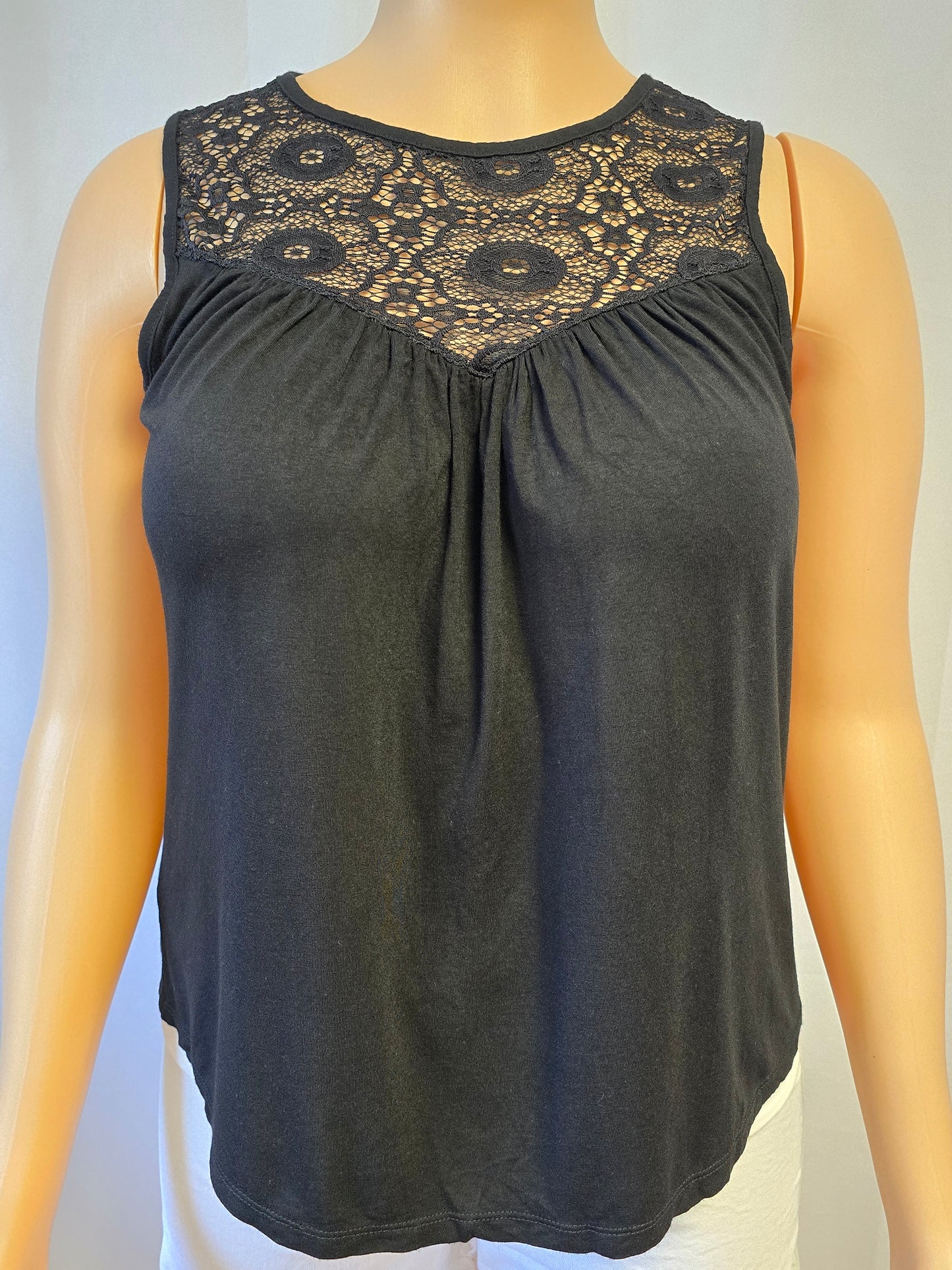 Storm Los Angeles Large Black Shirt with Lace Preloved