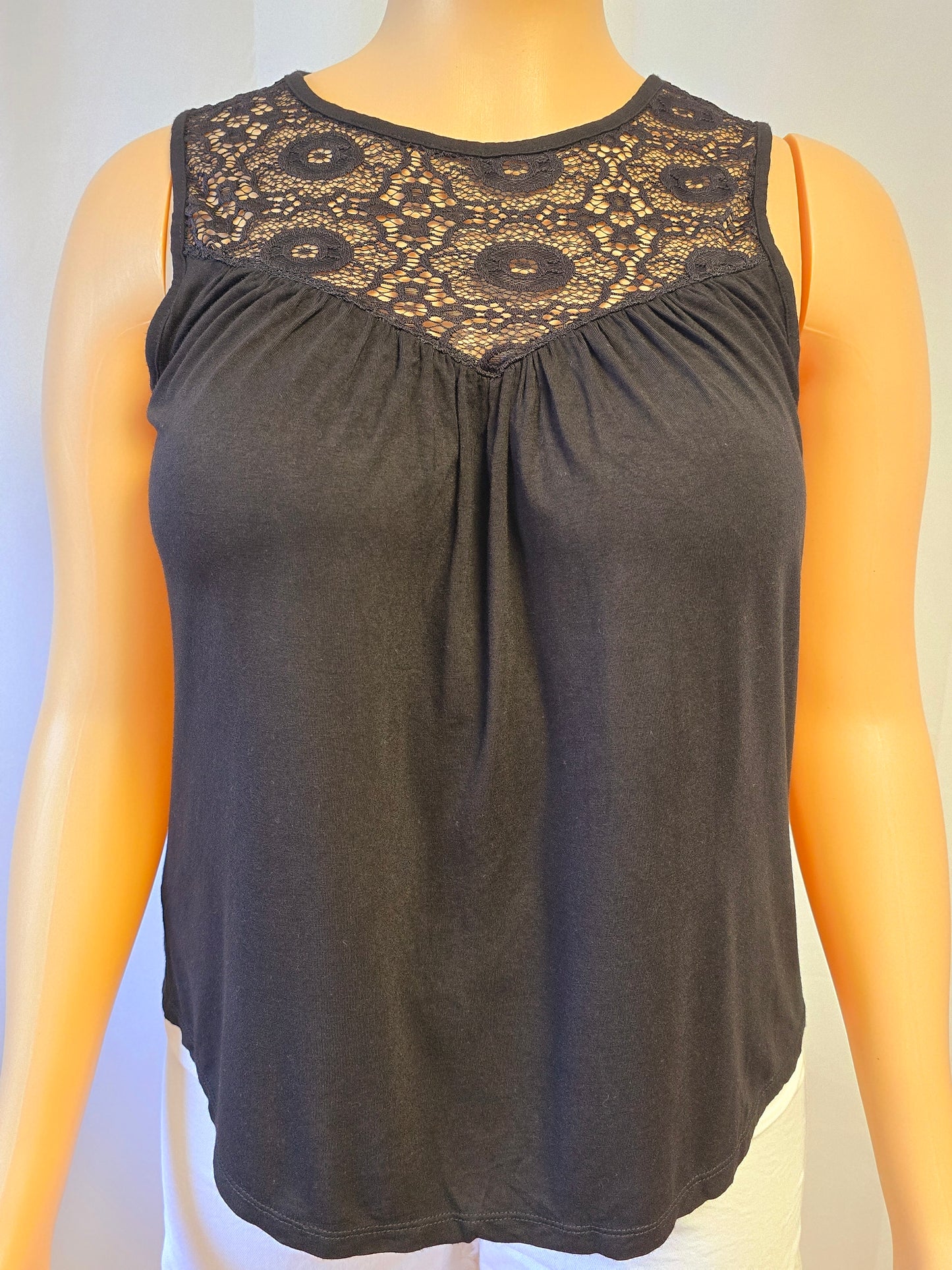 Storm Los Angeles Large Black Shirt with Lace Preloved