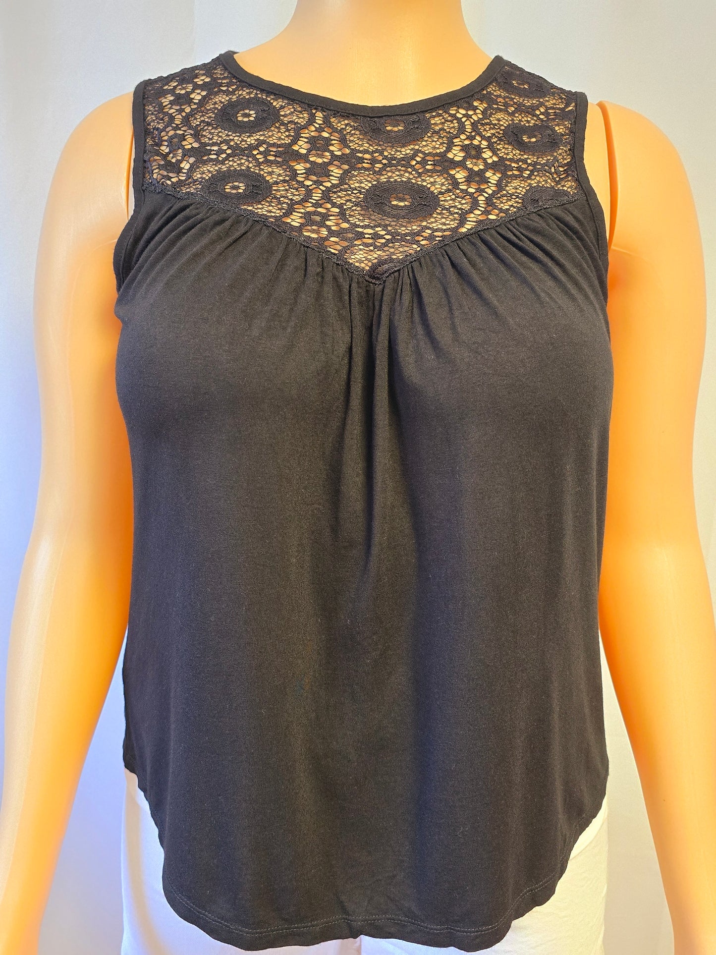 Storm Los Angeles Large Black Shirt with Lace Preloved