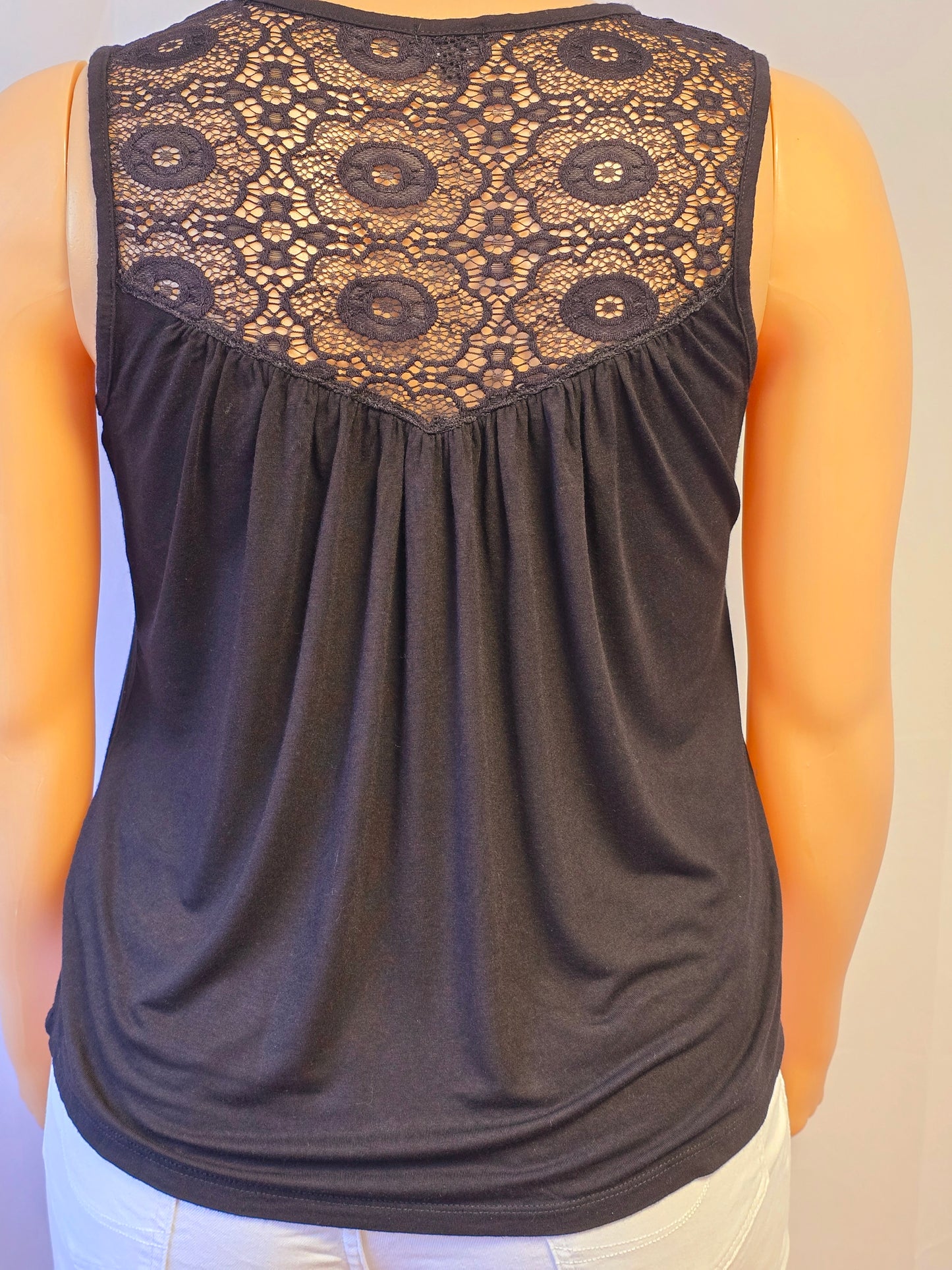 Storm Los Angeles Large Black Shirt with Lace Preloved