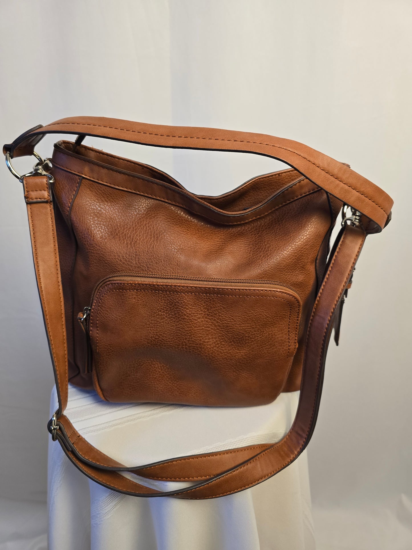 Ricardo Brown Vintagish Purse - Dual Straps Crossbody or Shoulder Preloved