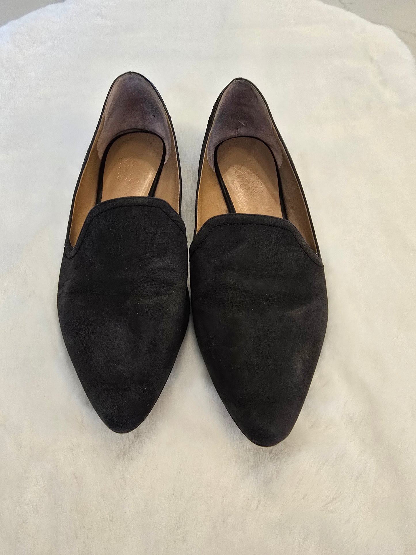 Franco Sarto Grey Suede Size 7 Slides Preloved