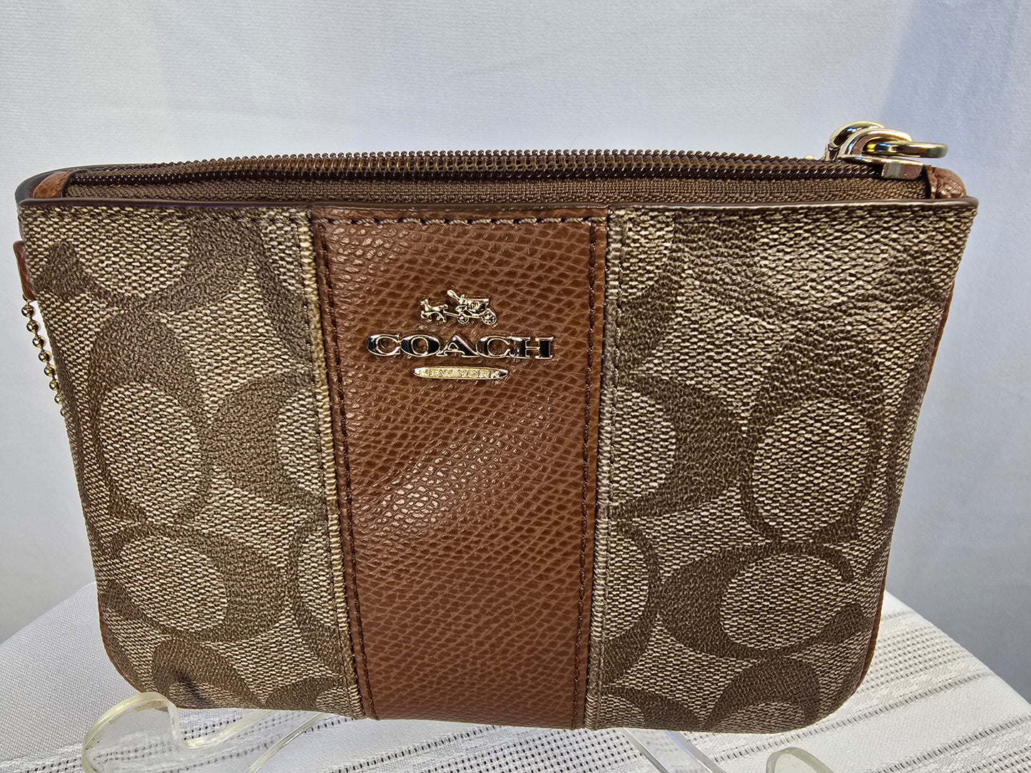 Coach Wallet with Strap Brown / Tan Preloved