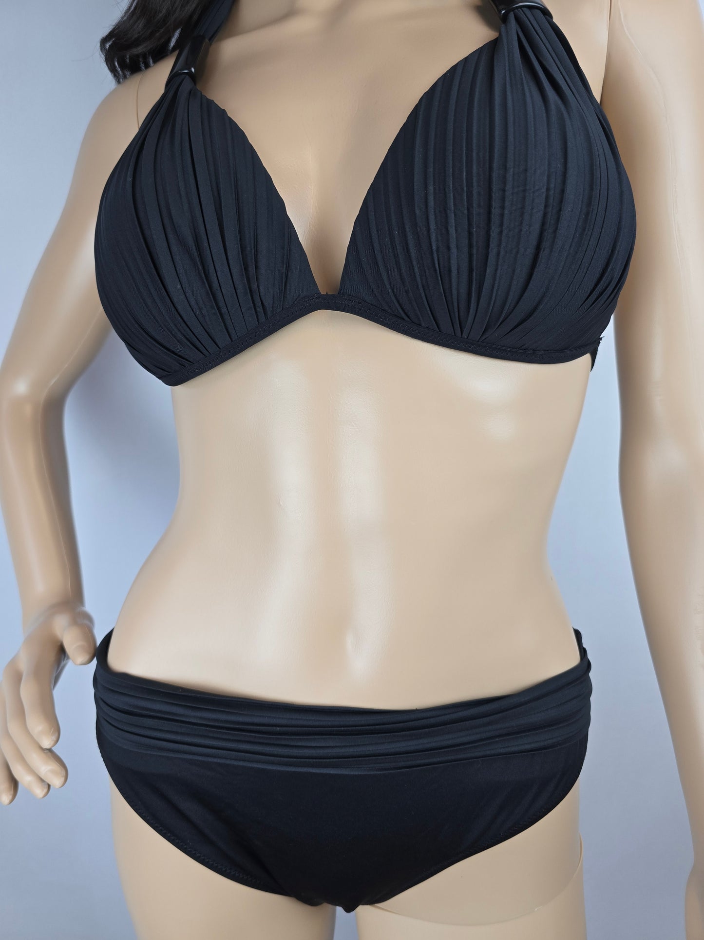 Balneaire Paris Black XL Bikini Top and Bottom Preloved