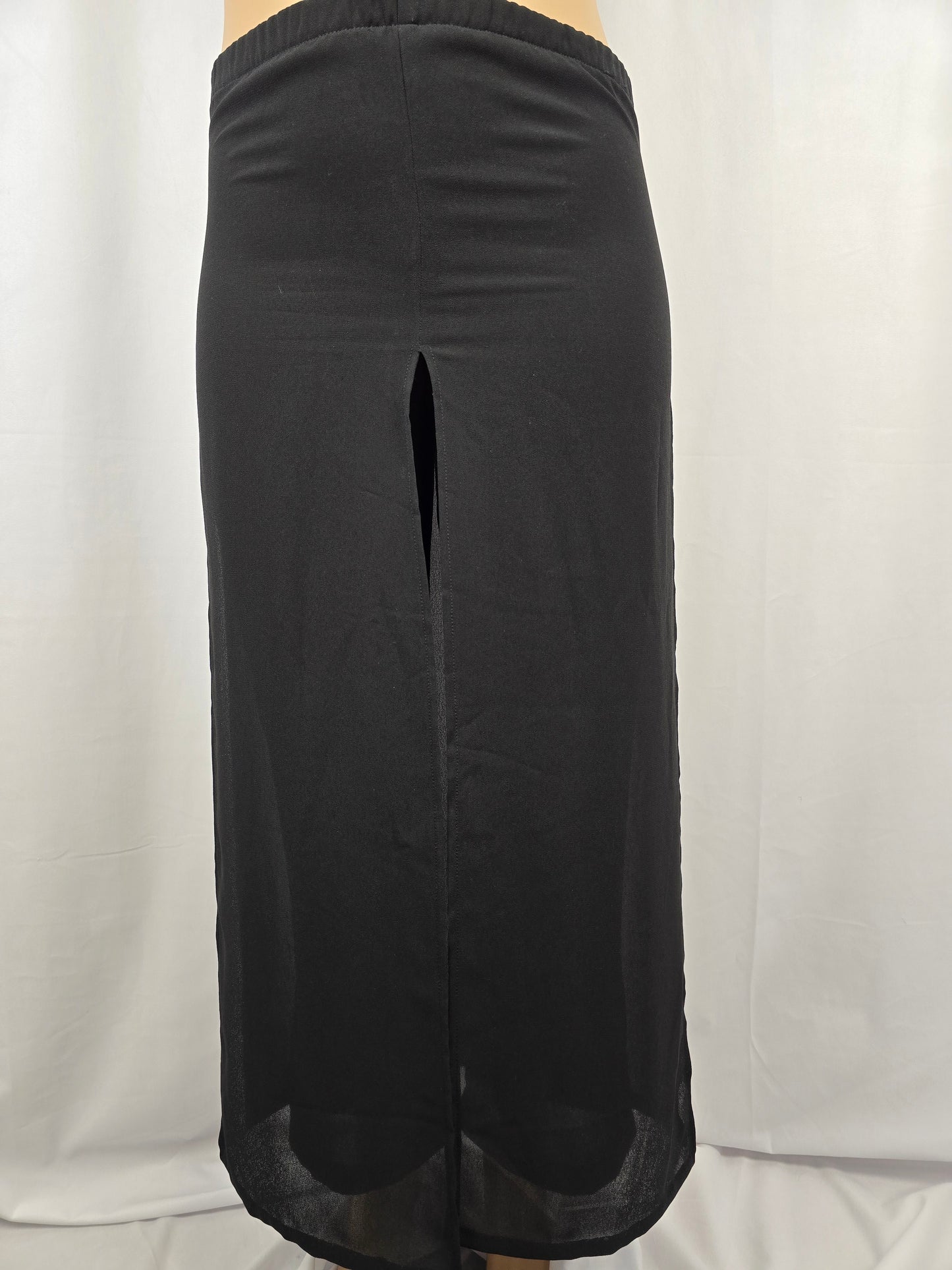 Daniel Laurent Vintage Pant Pull-On. Sheer overlay. Large. Preloved.