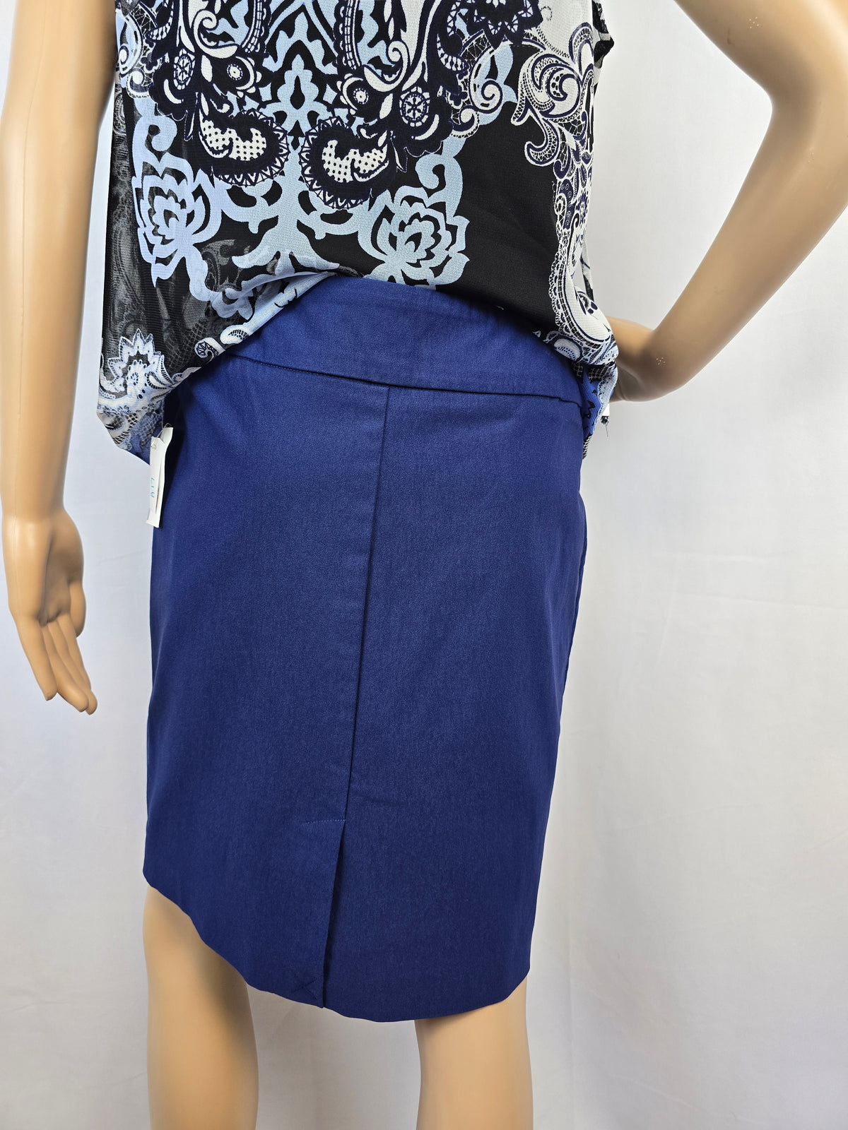 Cleo Petites Blue Pencil Skirt Size 10 New With Tags