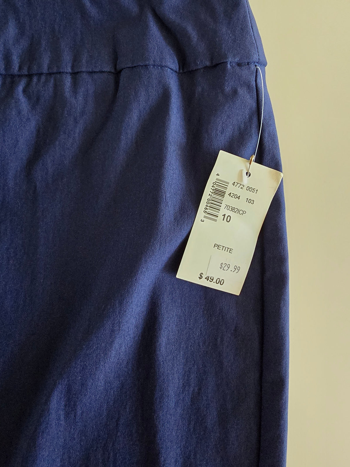 Cleo Petites Blue Pencil Skirt Size 10 New With Tags