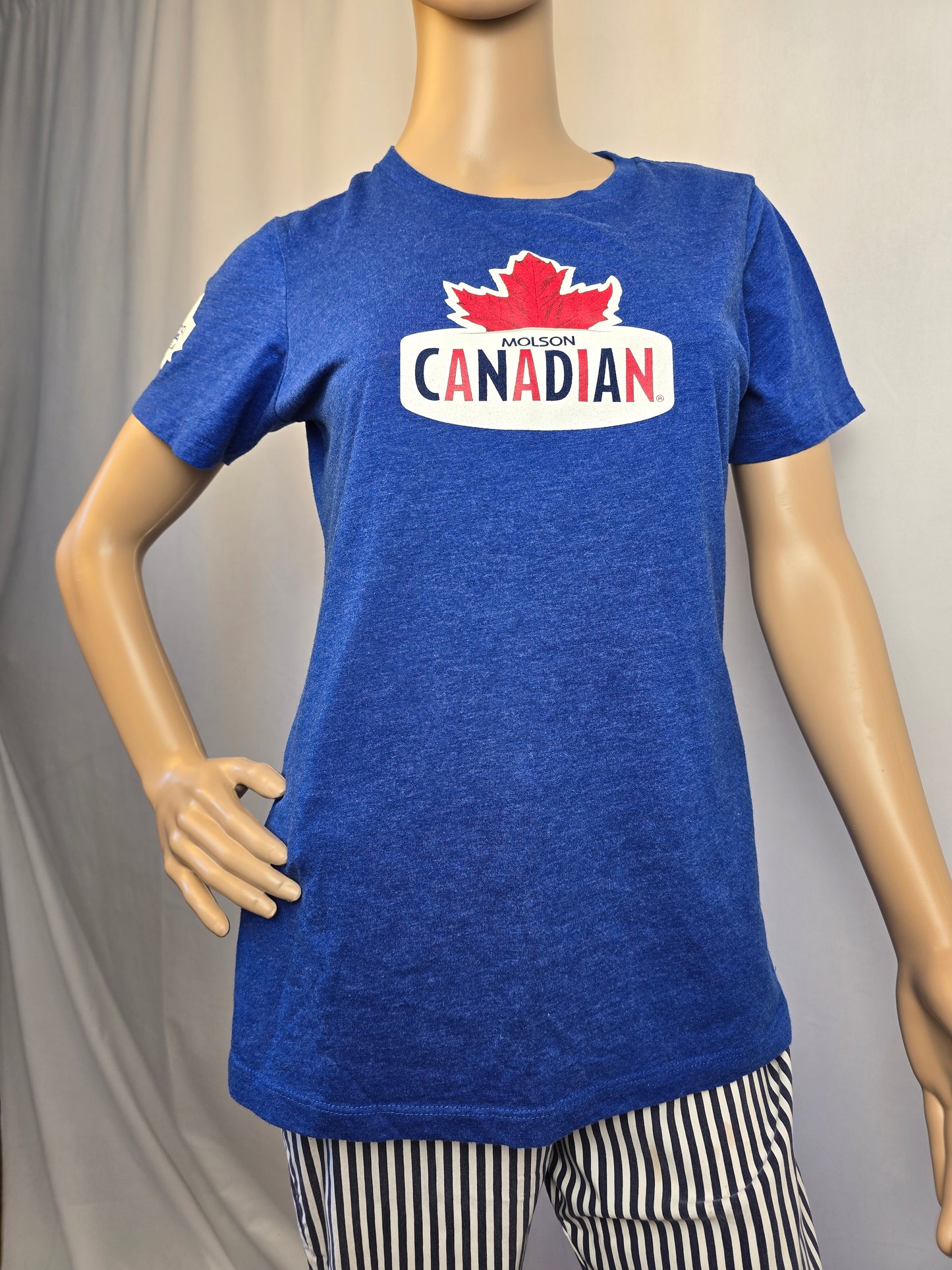 Molson Canadian / Toronto Maple Leafs Level Wear T-Shirt Large Preloved