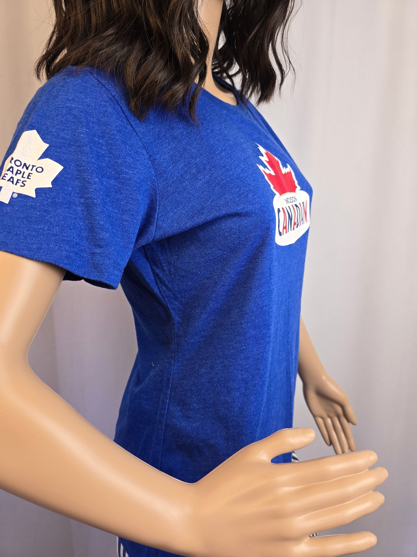 Molson Canadian / Toronto Maple Leafs Level Wear T-Shirt Large Preloved