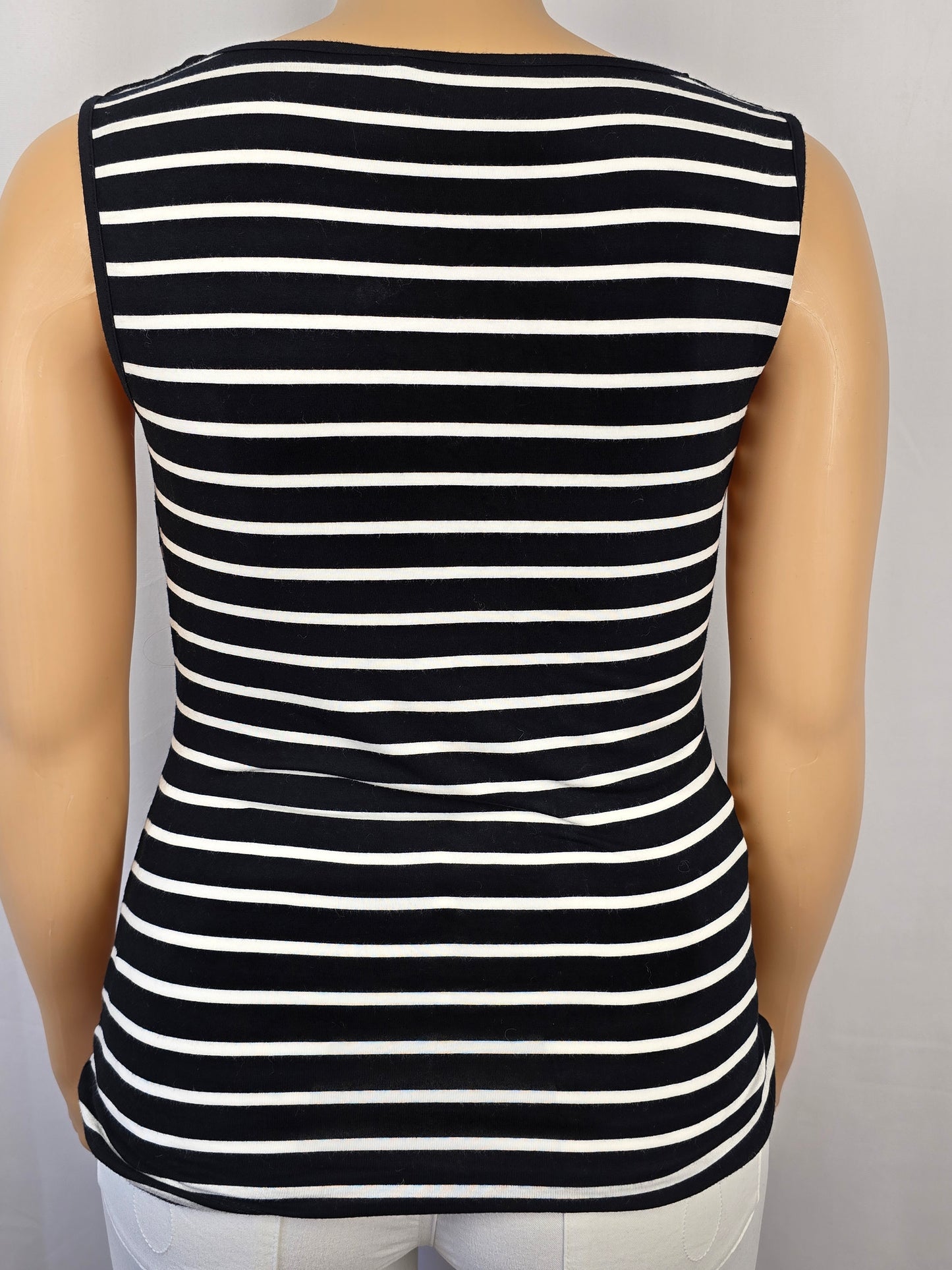 Cable & Gauge Black and White Sleeveless Top Large Preloved