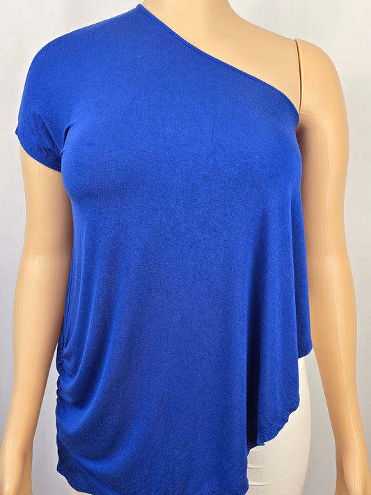 LNBF Lifestyle Collection Royal Blue XL One Shoulder Top Preloved