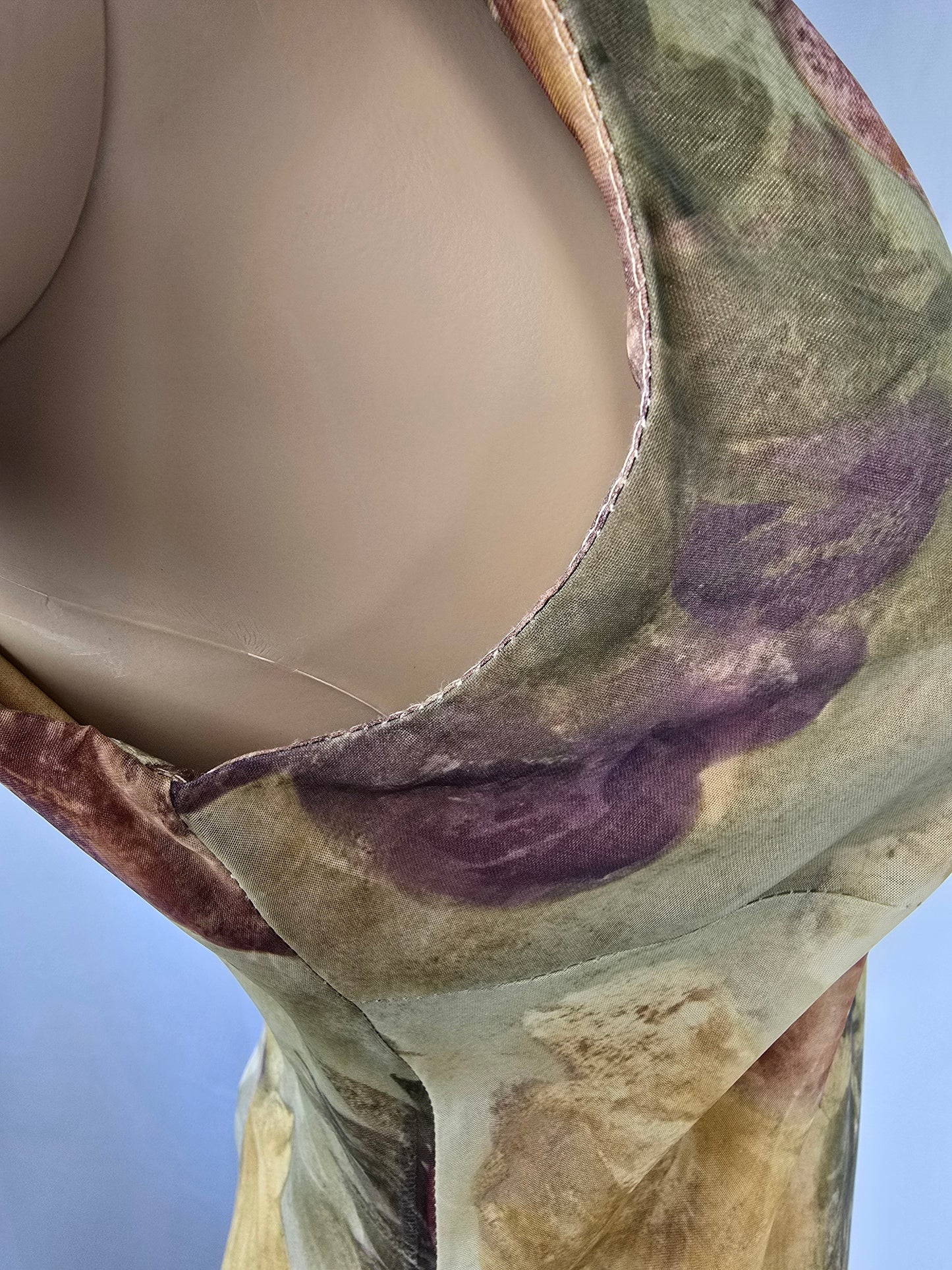 Algo Vintage '90's Elegant Maxi Evening Dress Size 6 with Matching Scarf Preloved